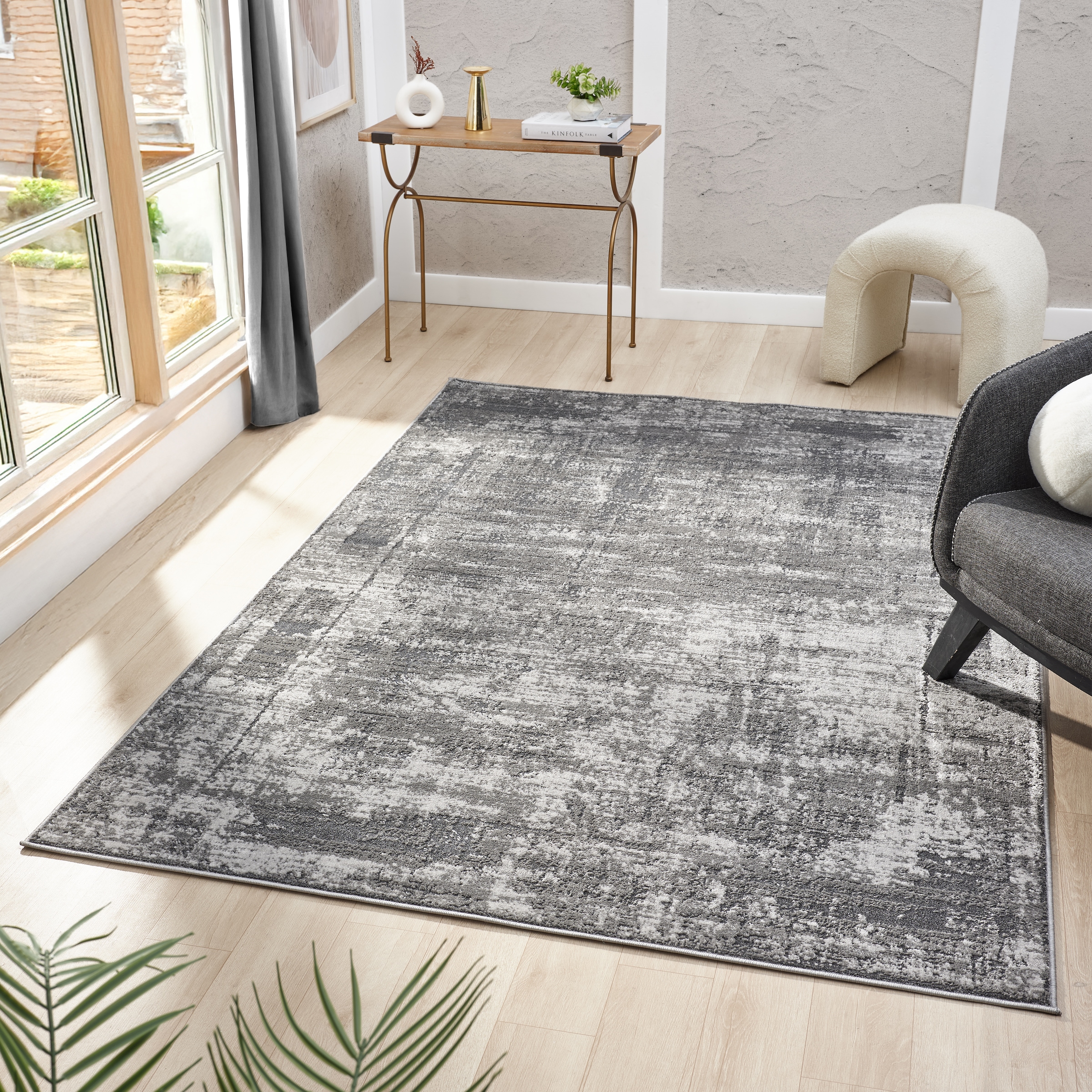 my home Teppich »Hamsa« rechteckig 9 mm Höhe dezenter Glanz, Schrumpf-Garn-Effekt, im Vintage-Look, dichte Qualität