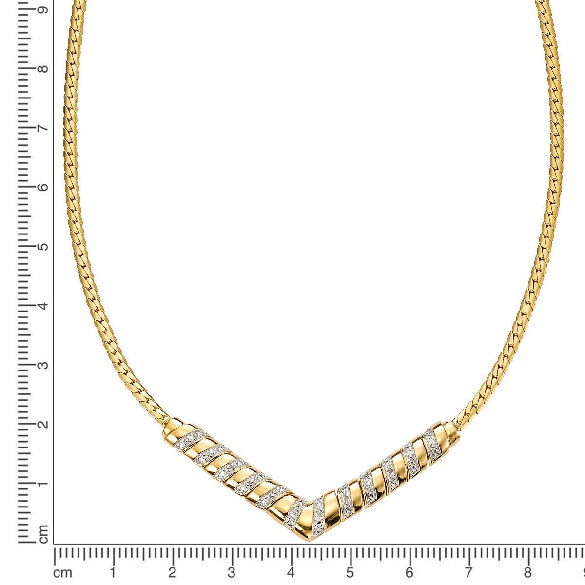 Firetti Kette ohne Anhänger »Schmuck Geschenk Silber 925 Halsschmuck Halskette«, mit Diamanten