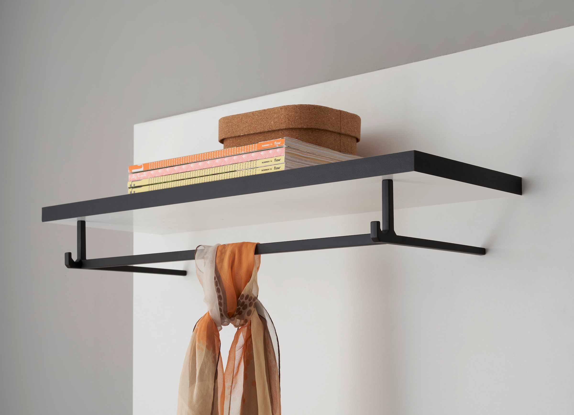 Home affaire Garderobenpaneel »Cantara, Wandregal, Flurgarderobe mit Hutablage, Kleiderstange & Haken« vielseitig einsetzbar, in zwei Farben verfügbar, 79 cm breit