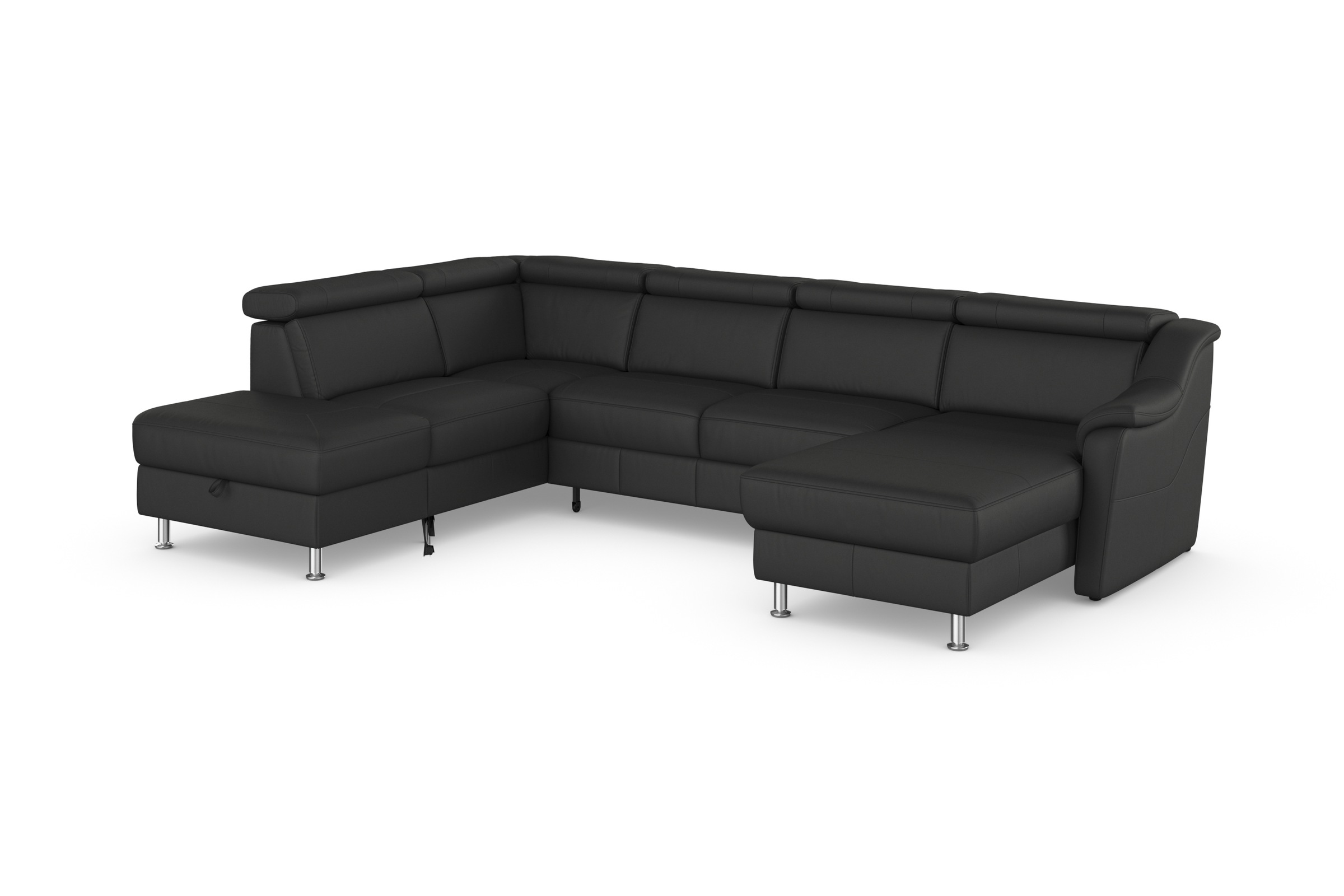 sit&more Wohnlandschaft »Freetown U-Form«, Kopfteilverstellung und Federkern, wahlweise mit Bettfunktion