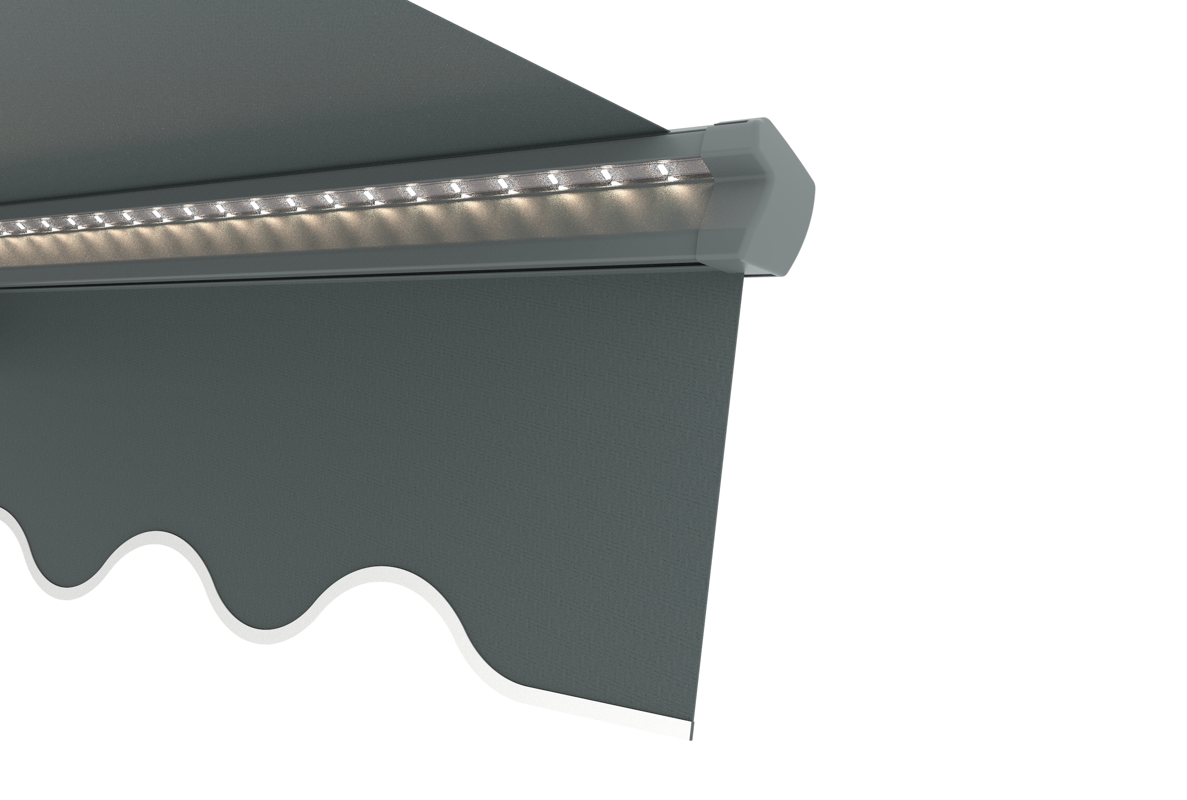 KONIFERA Gelenkarmmarkise »mit LED-Beleuchtung, Ausfall: 200 cm, in verschiedenen Breiten«, wasserabweisendes, UV-beständiges, strapazierfähiges Polyester