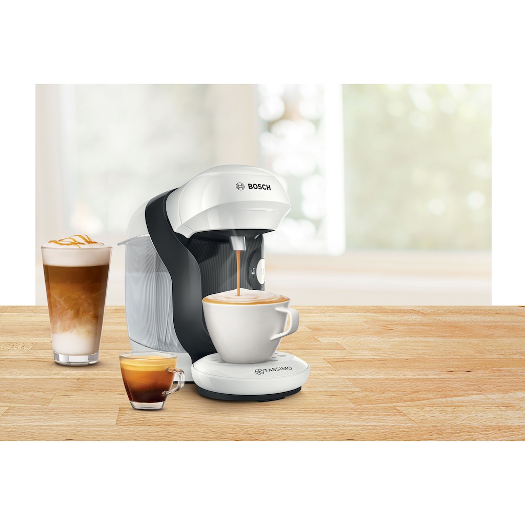 TASSIMO Kapselmaschine »Style TAS1104, über 70 Getränke, platzsparend«, geeignet für alle Tassen, Wassertank 0,7 L, weiß/anthrazit