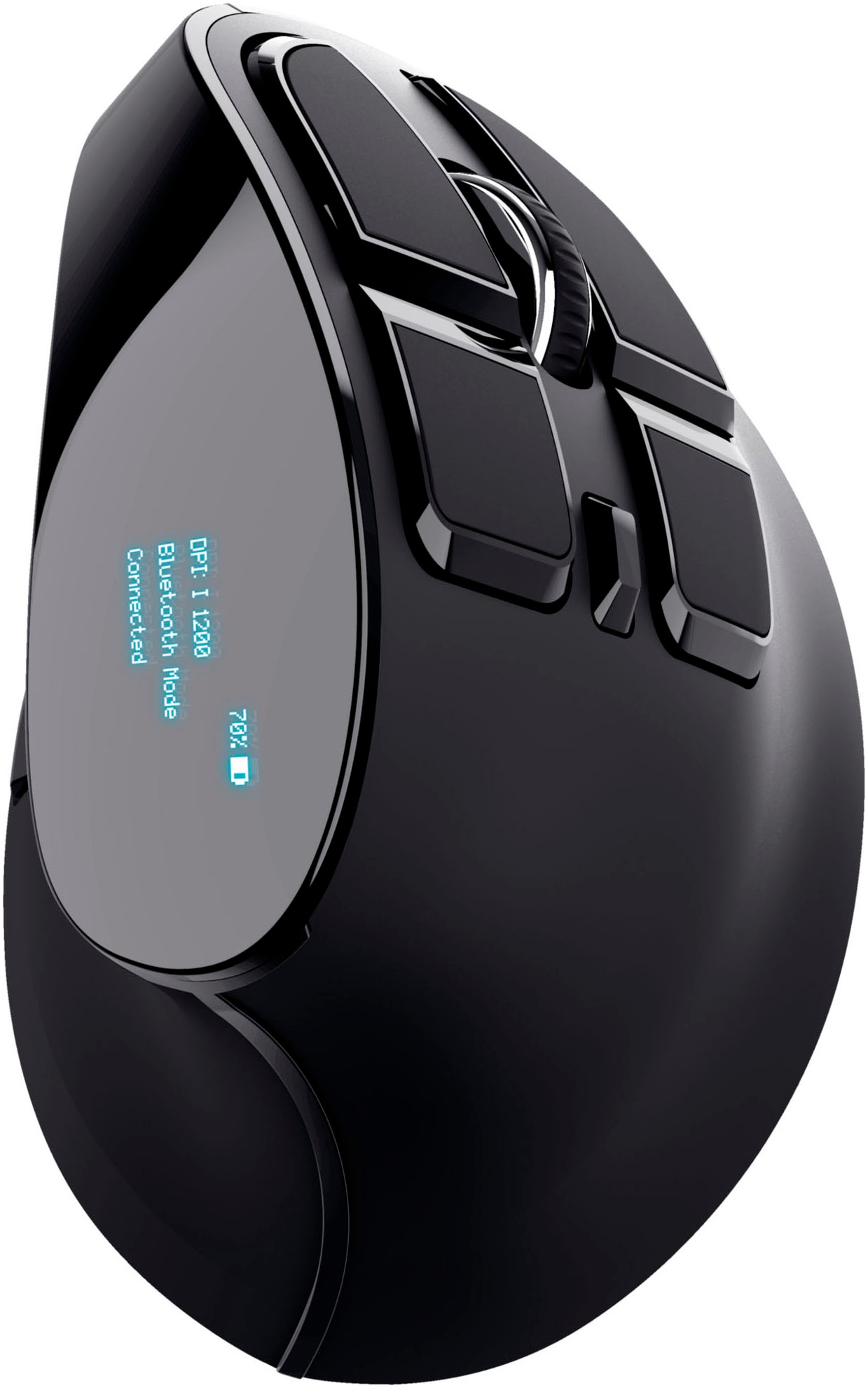 Trust ergonomische Maus »Voxx Wiederaufladbare ergonomische Drahtlos-Maus«, Bluetooth-RF Wireless-USB