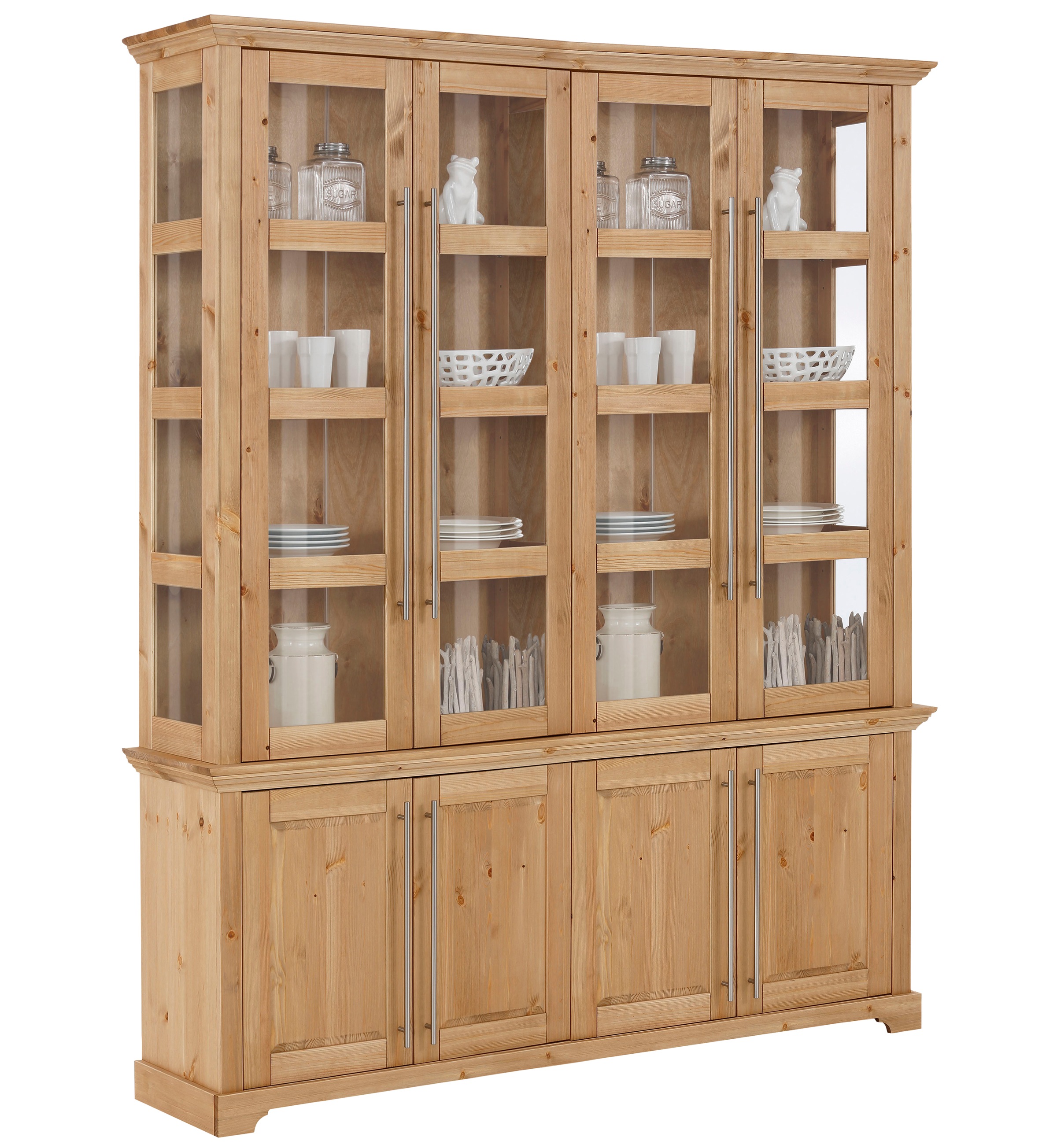 Home affaire Vitrine »Meliss«, aus massiver Kiefer, FSC® zertifiziert, Brei günstig online kaufen