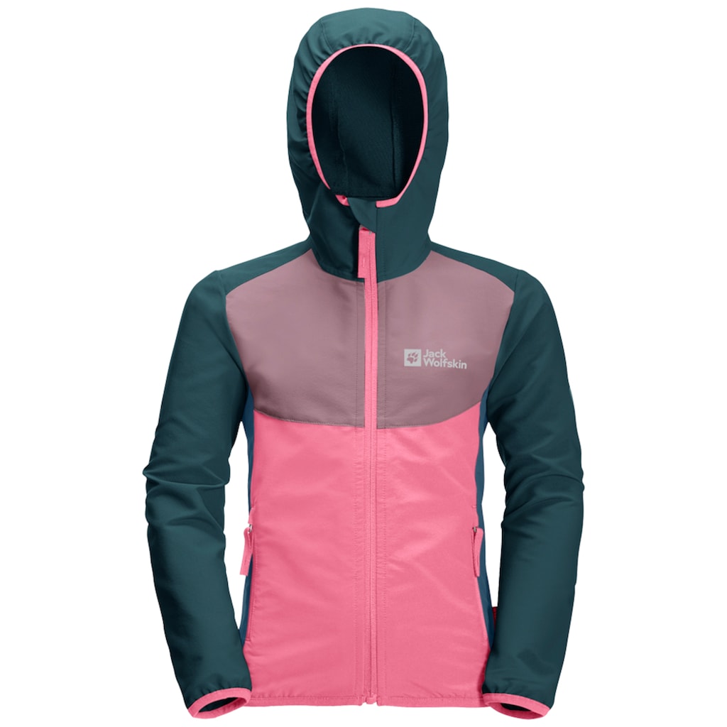 Jack Wolfskin Softshelljacke »TURBULENCE G«, mit Kapuze