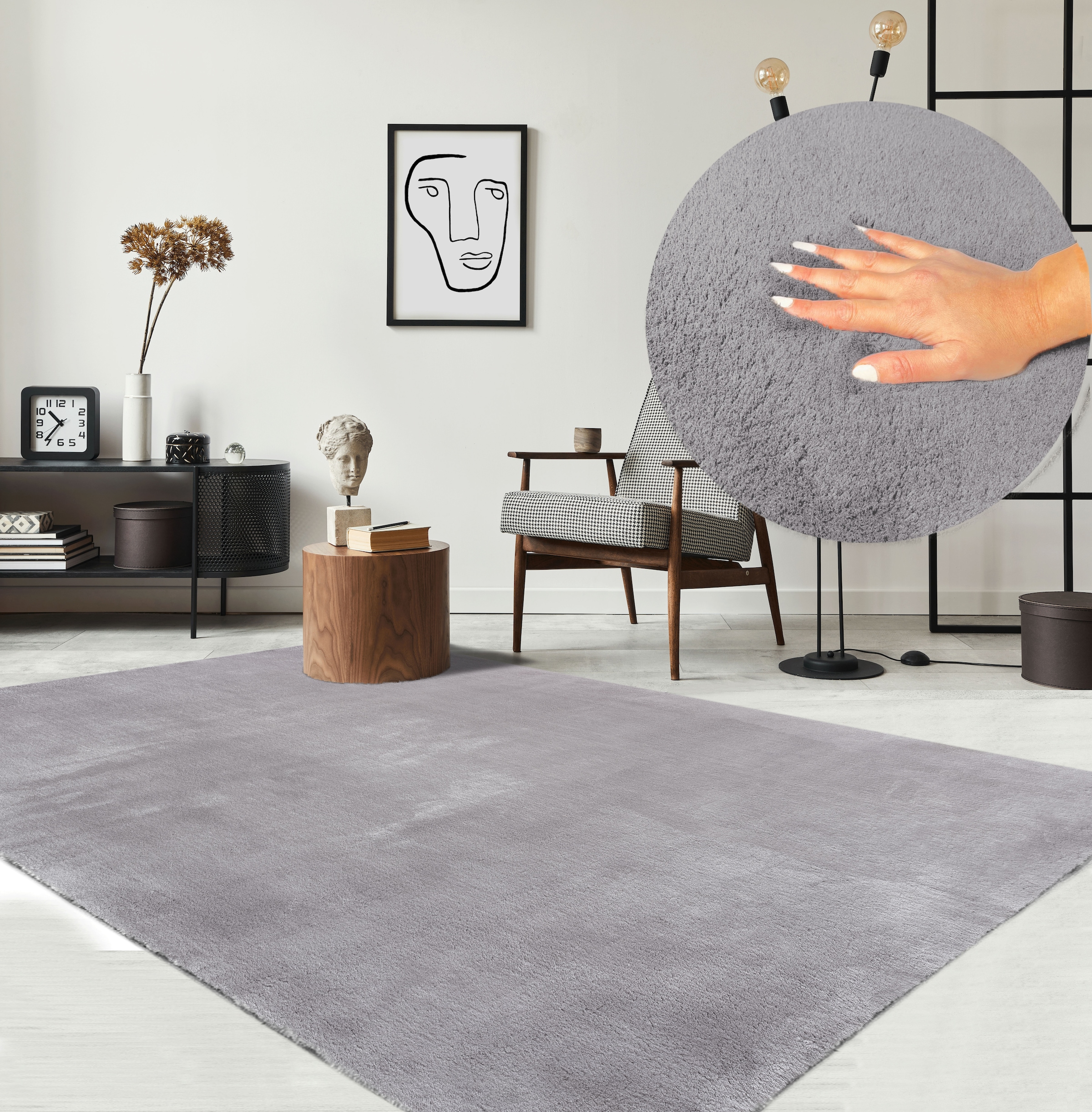 the carpet Teppich »Relax«, rechteckig, 16 mm Höhe, waschbarer Wohnzimmer Teppich modern rutschfest