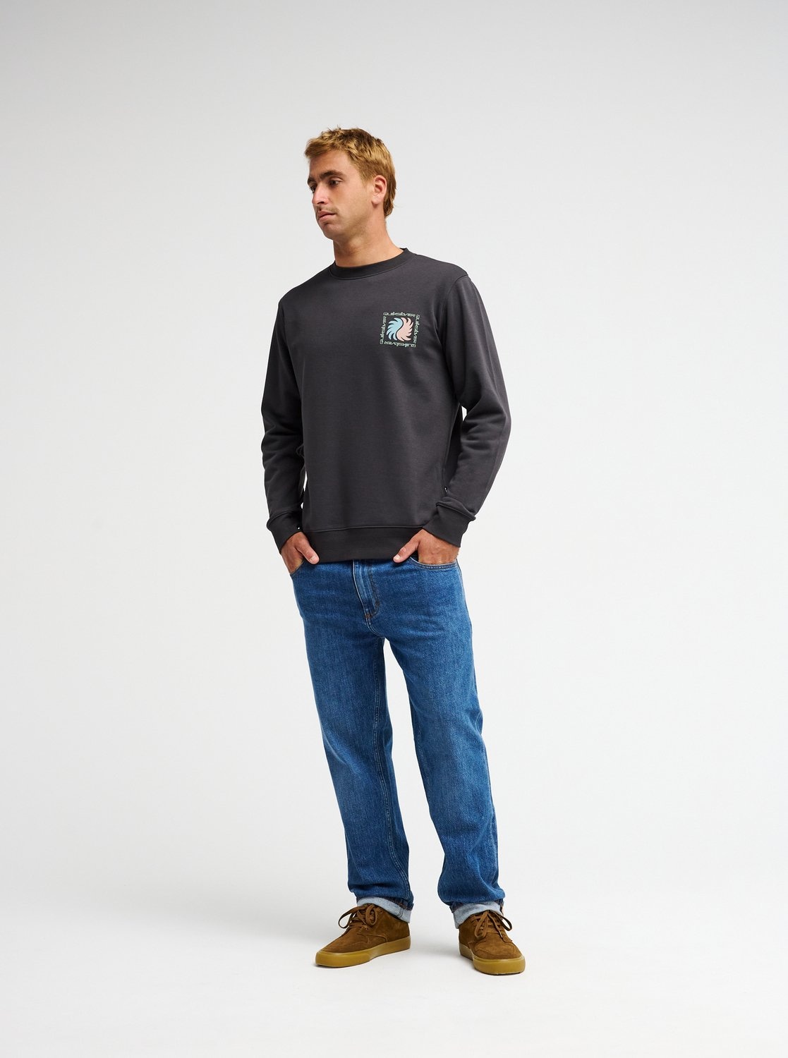 Quiksilver Sweatshirt »VIBES CREW«, aus Baumwolle und Polyester, erhältlich in den Größen S bis XXL
