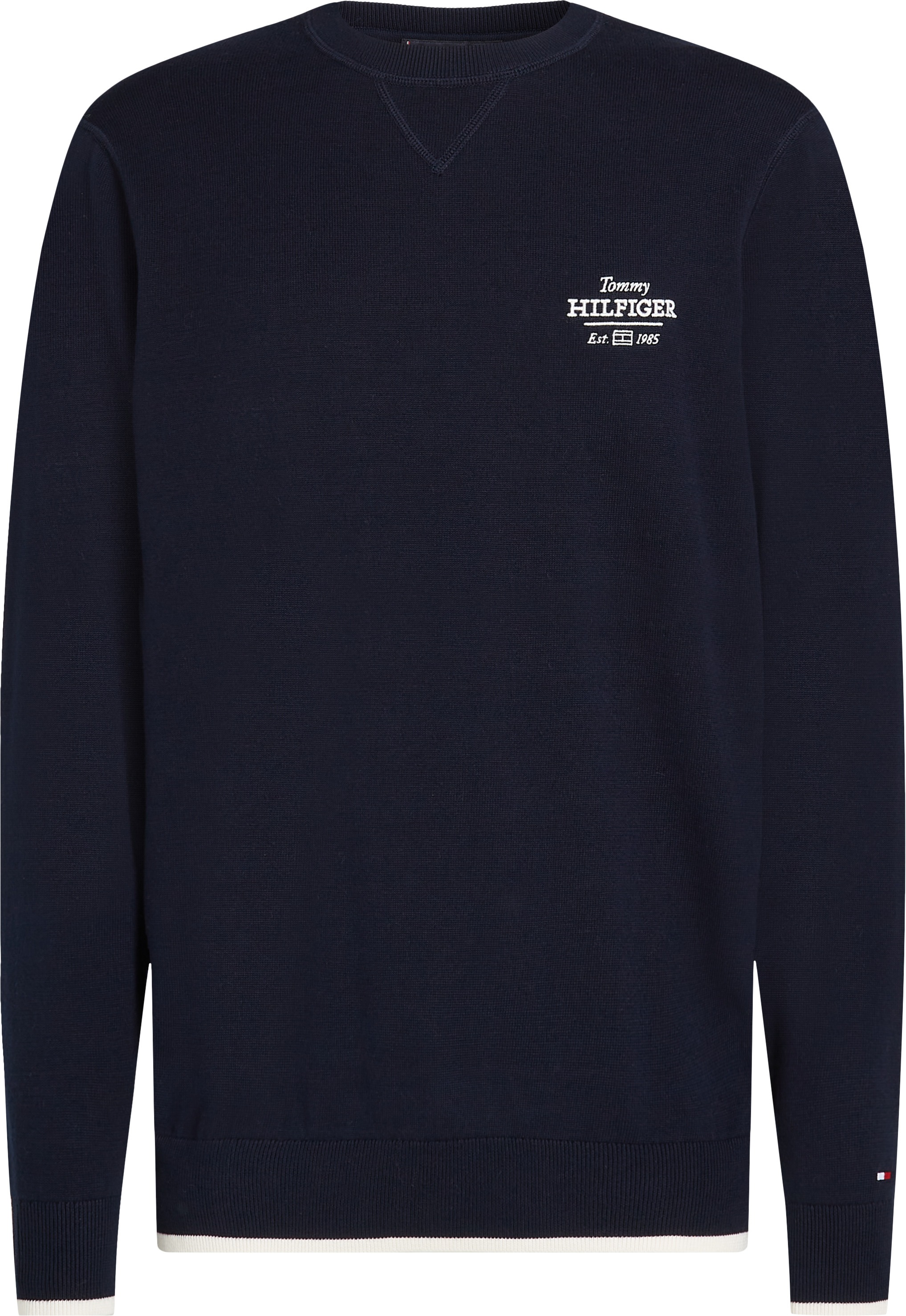 Tommy Hilfiger Rundhalspullover »GRAPHIC COTTON CREW«, mit Logostickerei
