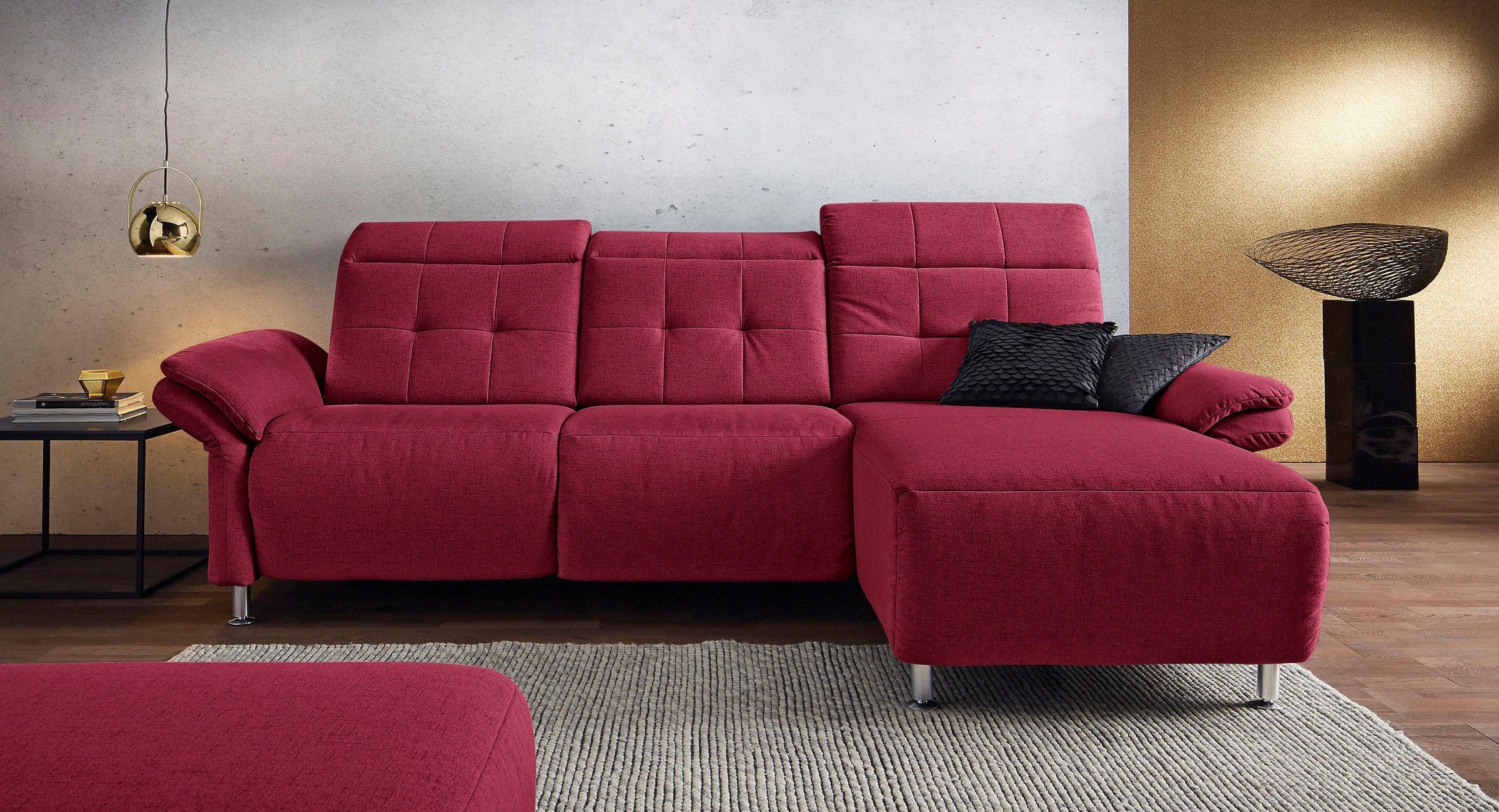 Places of Style Ecksofa »Manhattan L-Form«, 2 Sitze mit elektrischer Relaxf günstig online kaufen