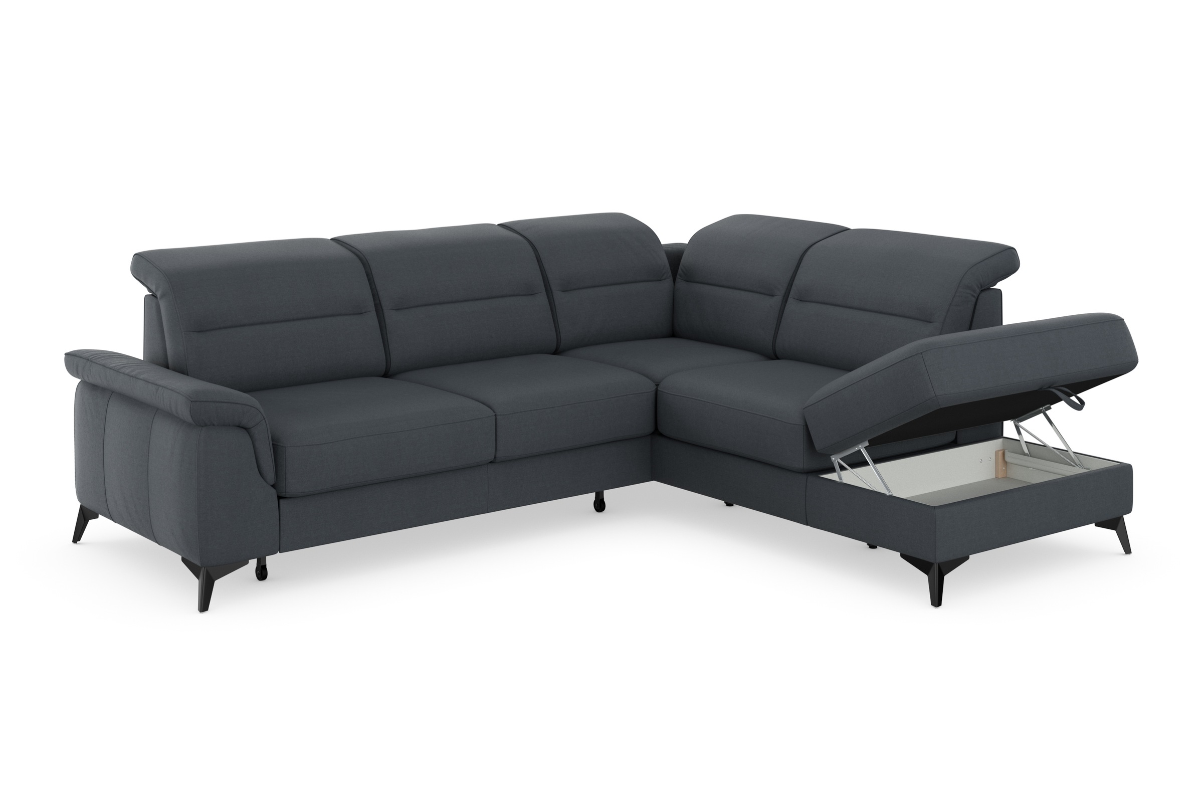 sit&more Ecksofa »Sinatra L-Form«, mit Ottomane, optional mit Kopfteilverstellung und Armteilfunktion