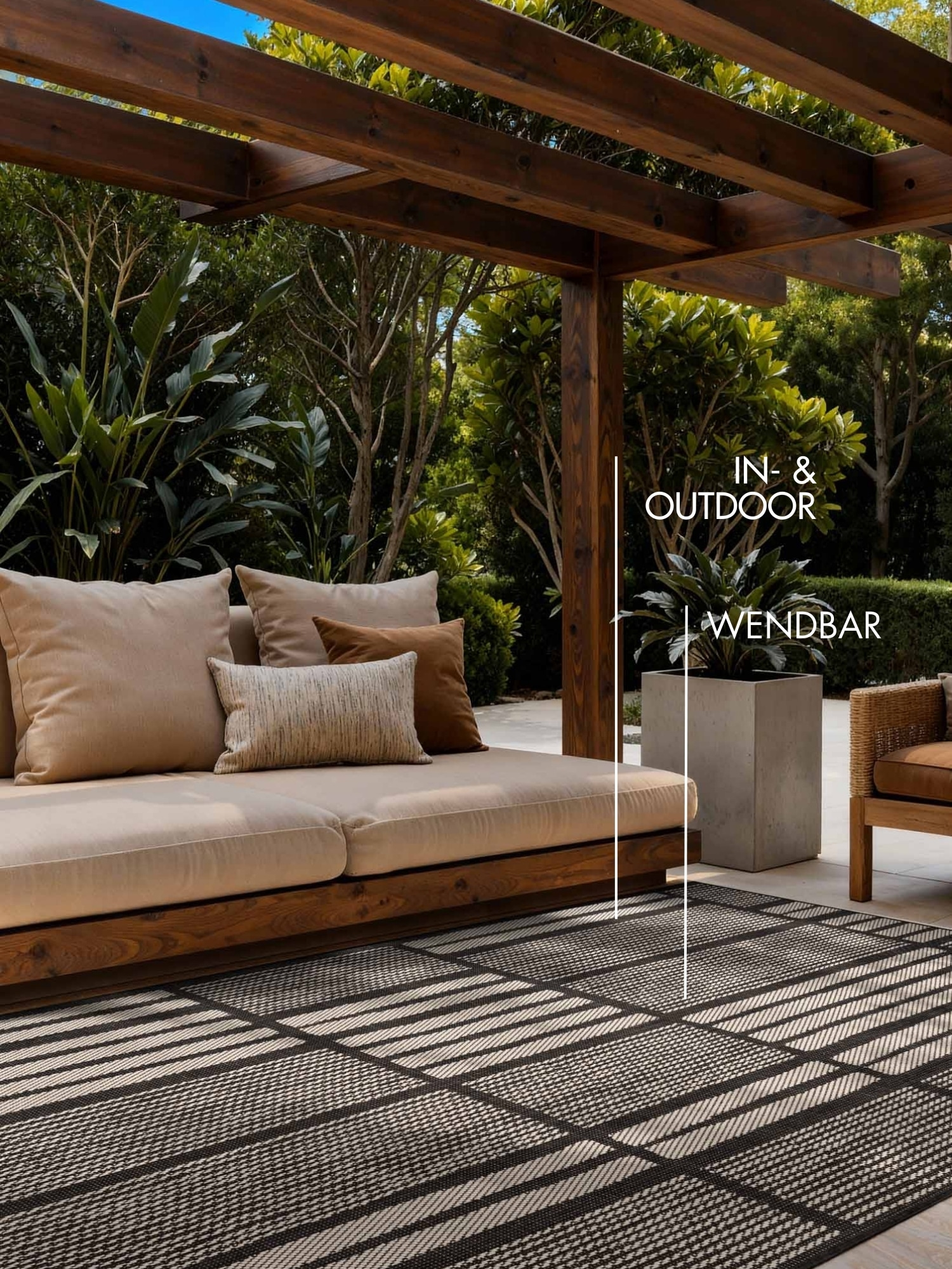 Ted Baker Teppich »Allington« rechteckig 8 mm Höhe Designteppich, Wetterfest, Pflegeleicht, Modern, Wohnzimmer, Terrasse