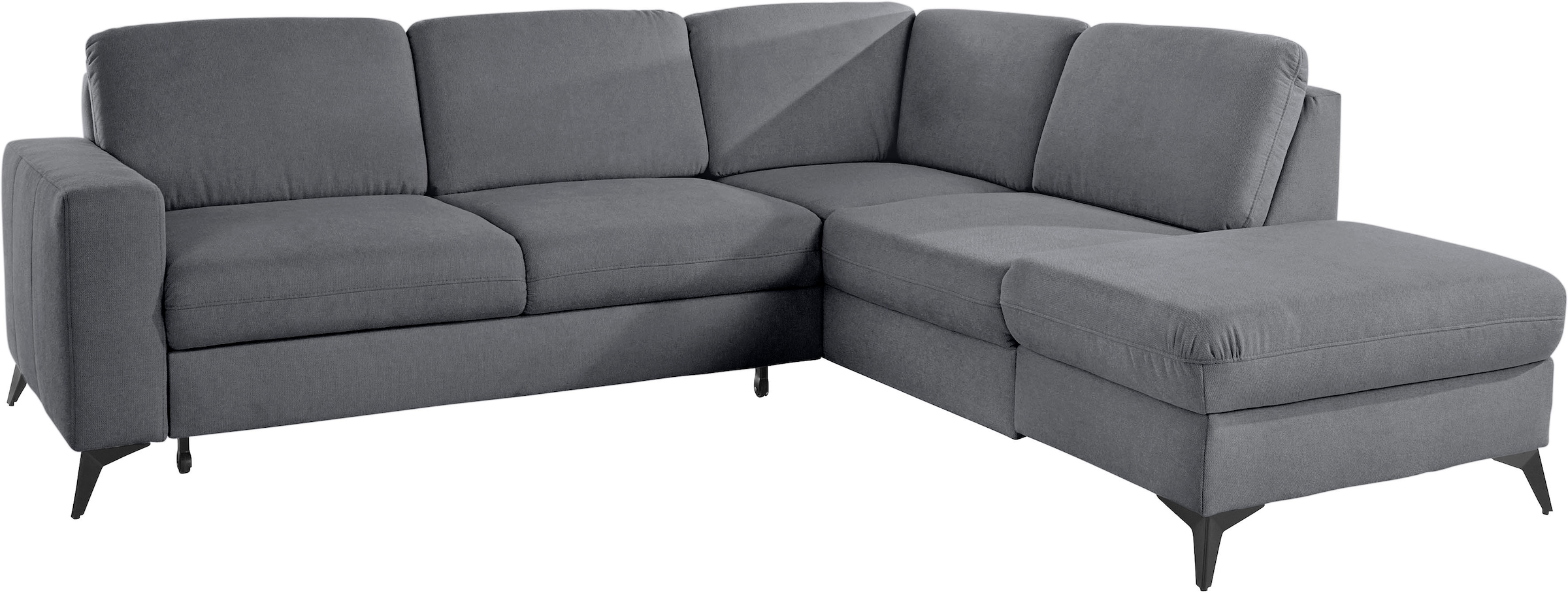 Places of Style Ecksofa »Lolland L-Form«, Wahlweise mit Bettfunktion und Stauraum, auch mit abwischbarem Bezug
