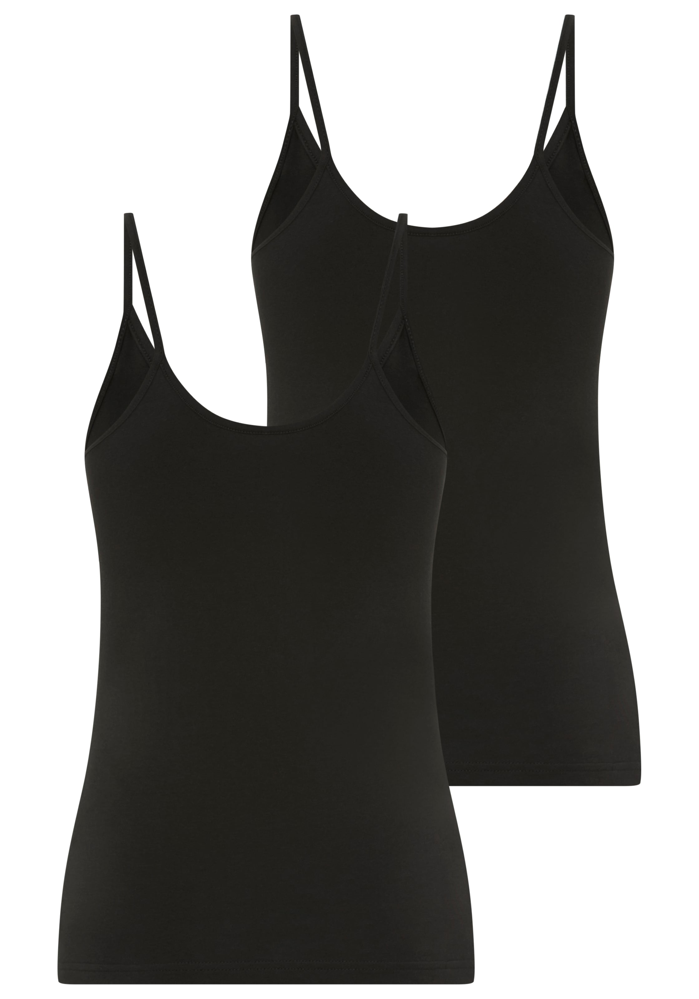 YSABEL MORA Spaghettitop 2er Pack,  Baumwollmix, elastisch, atmungsaktiv, weich
