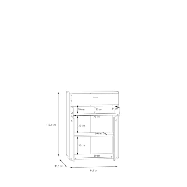 FORTE Kommode »Ice Valley«, Breite 84,5 cm auf Rechnung kaufen