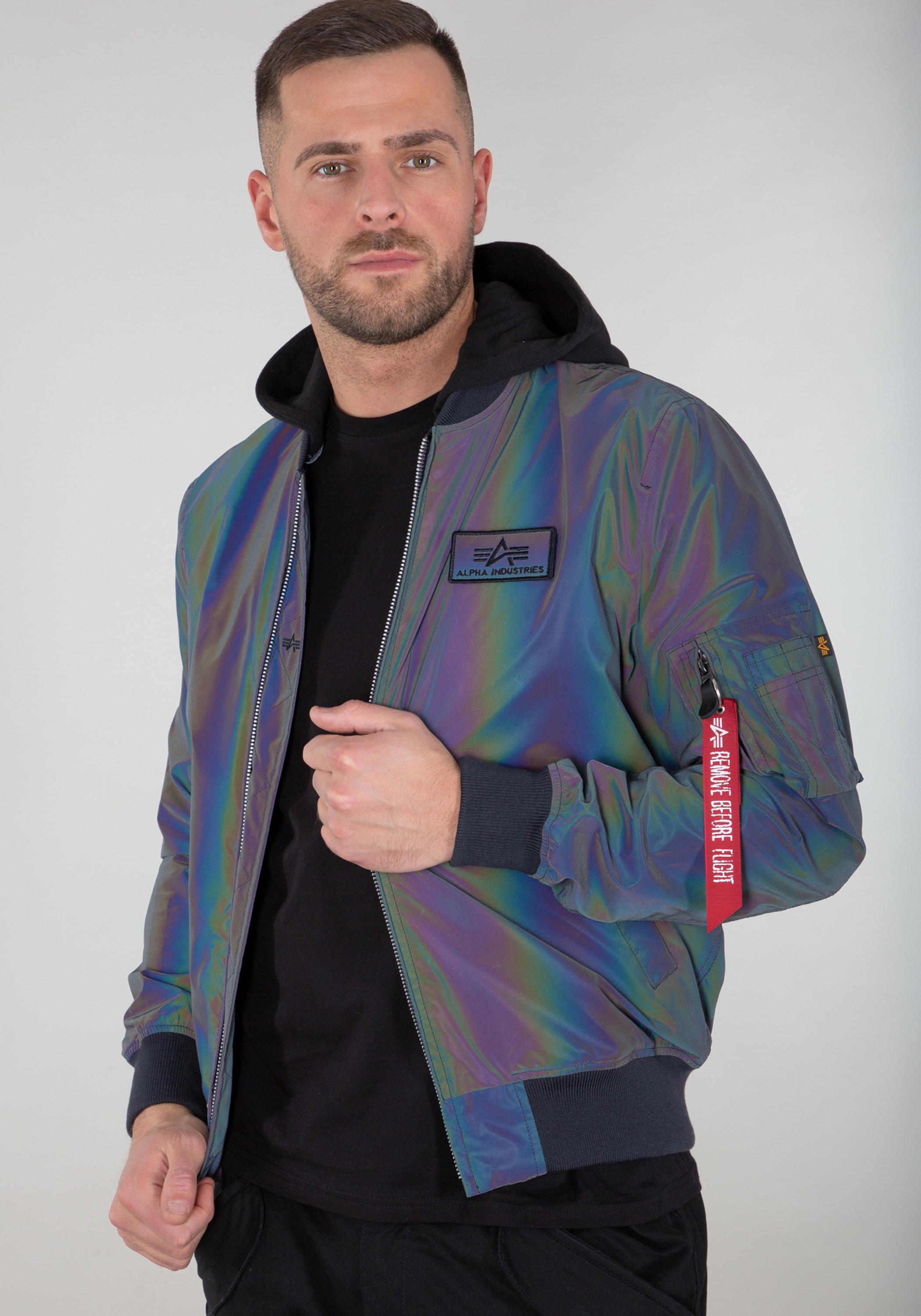 Alpha Industries Bomberjacke »Alpha Industries Men - Bomber Jackets MA-1 LW HD Rainbow Refl.«