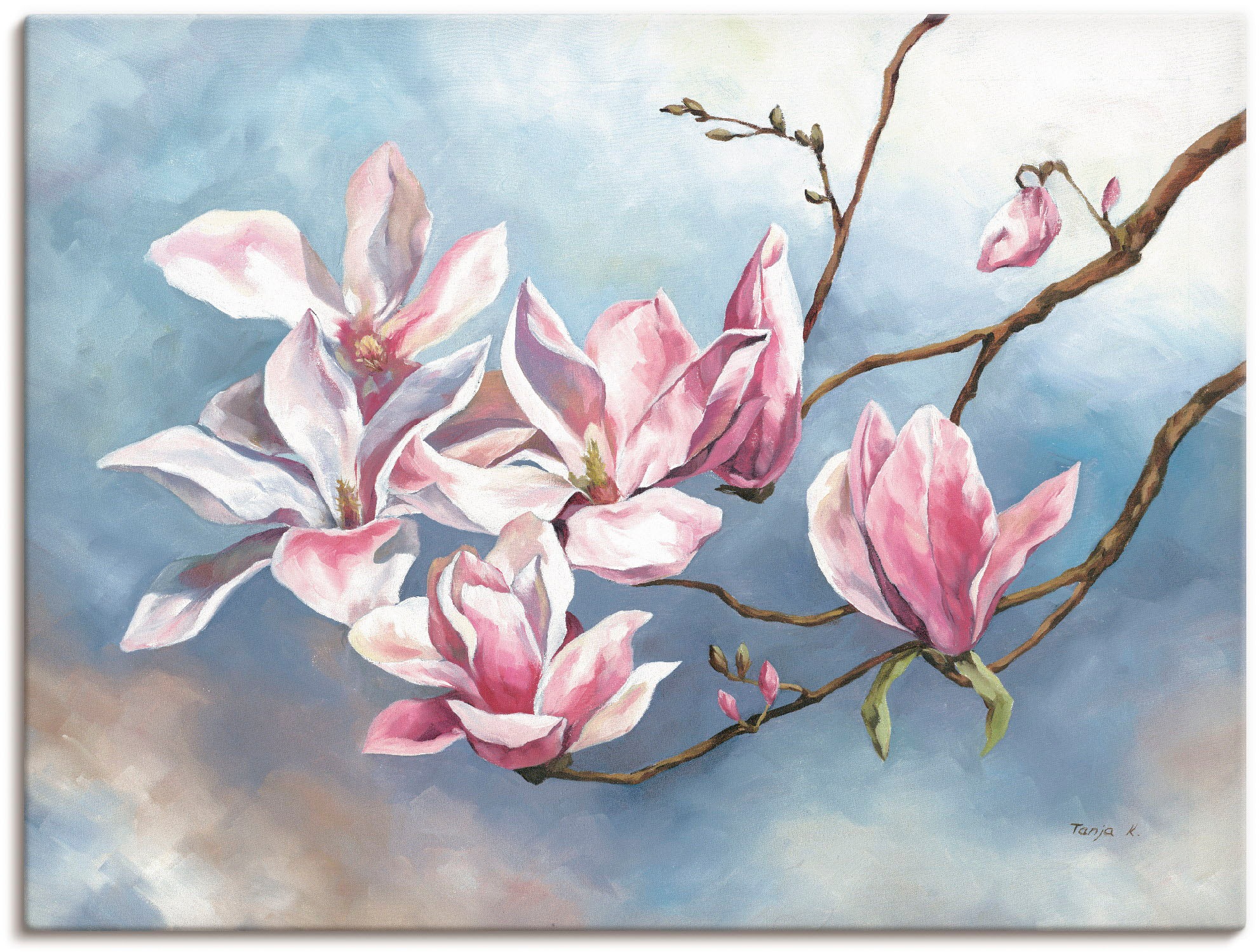 Artland Wandbild »Magnolienzweig«, Blumen, (1 St.), als Alubild, Outdoorbil günstig online kaufen