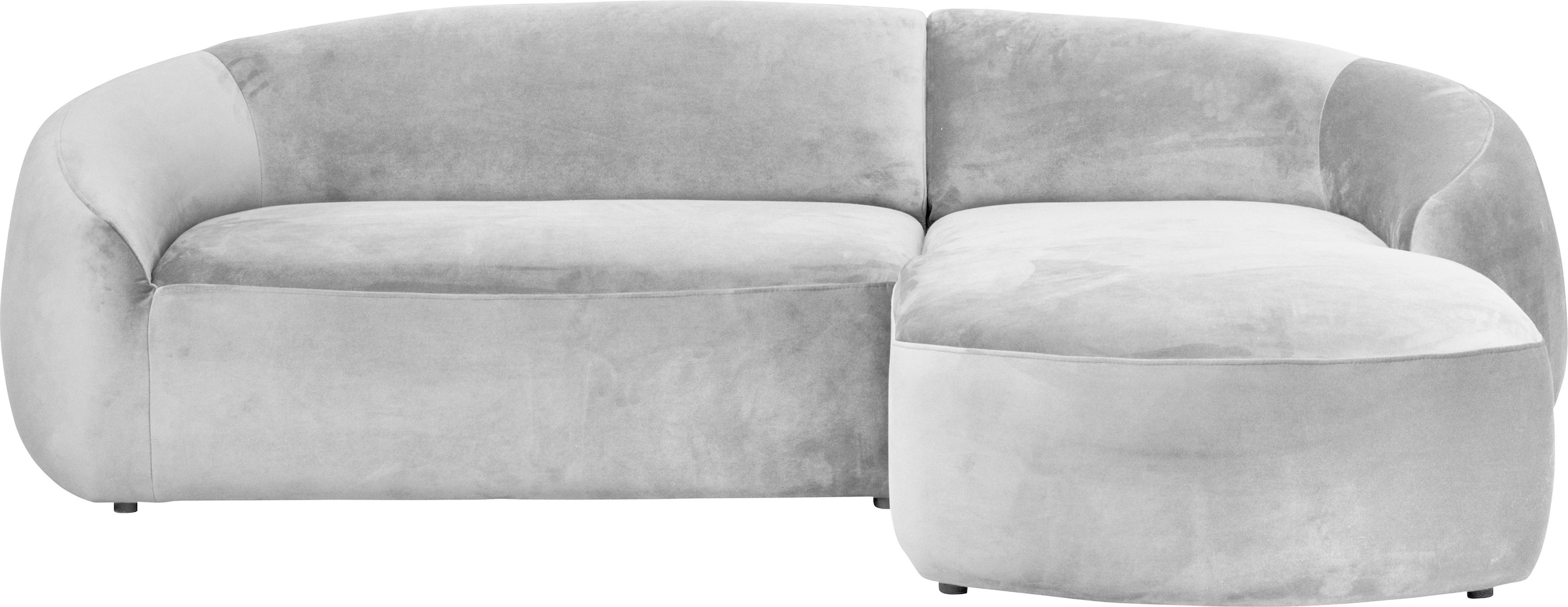 LeGer Home by Lena Gercke Ecksofa »YANI L-Form, Designersofa, organische Form, Maße B/T/H: 255/170/81 cm«, mit Wellenunterfederung, auch in Bouclé, Recamiere rechts/links