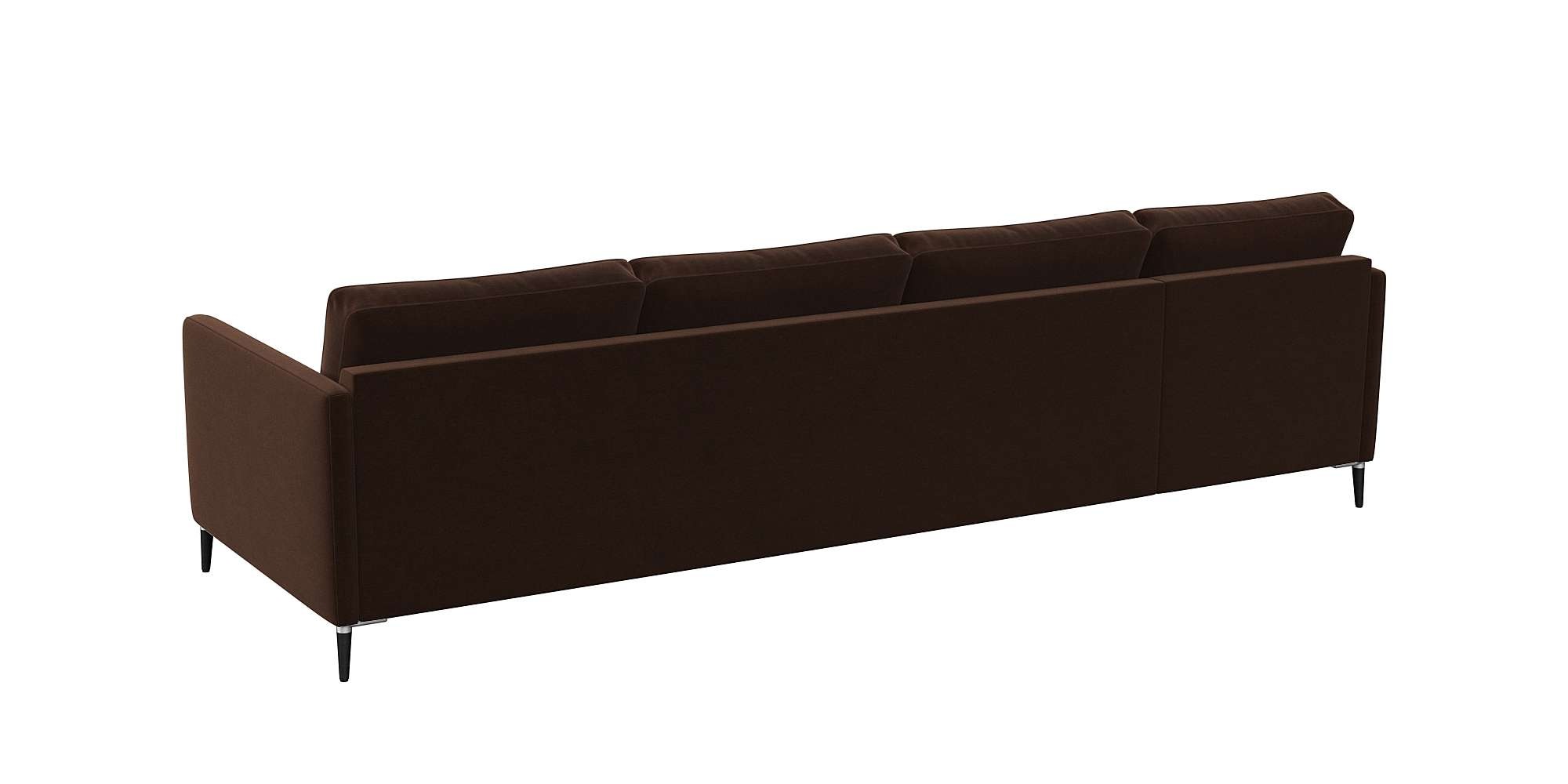 FLEXLUX Ecksofa »Fiore, L-Form«, schmale Armlehnen, Kaltschaum, Füße Alu+schwarz