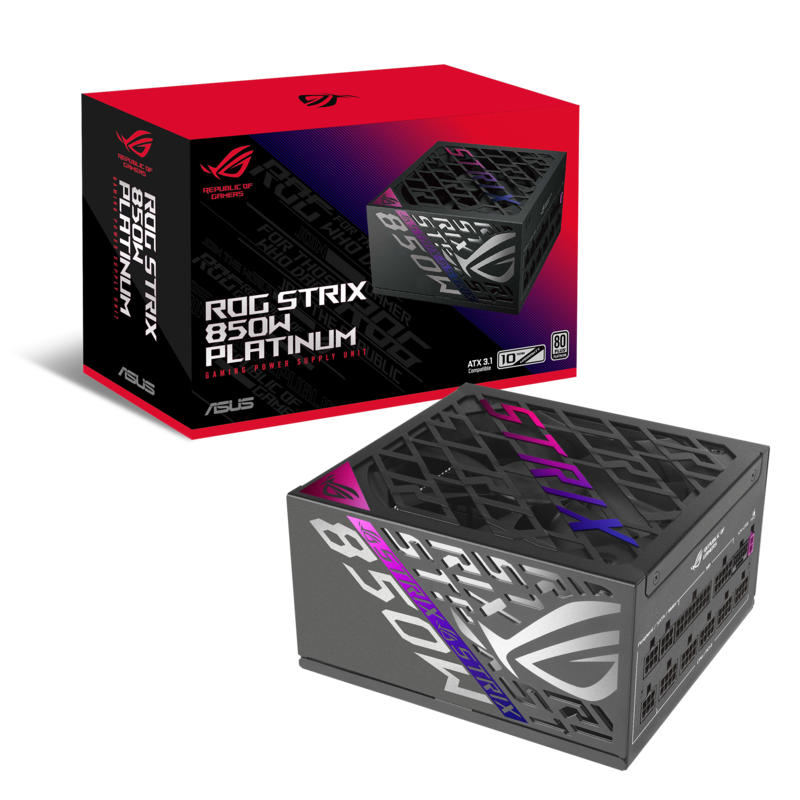 ASUS Netzteil »ROG STRIX 850W Platinum« schwarz 80 PLUS Platin-zertifiziert: Das ROG Strix Platinum verwendet Low-ESR-Kondensatoren und...