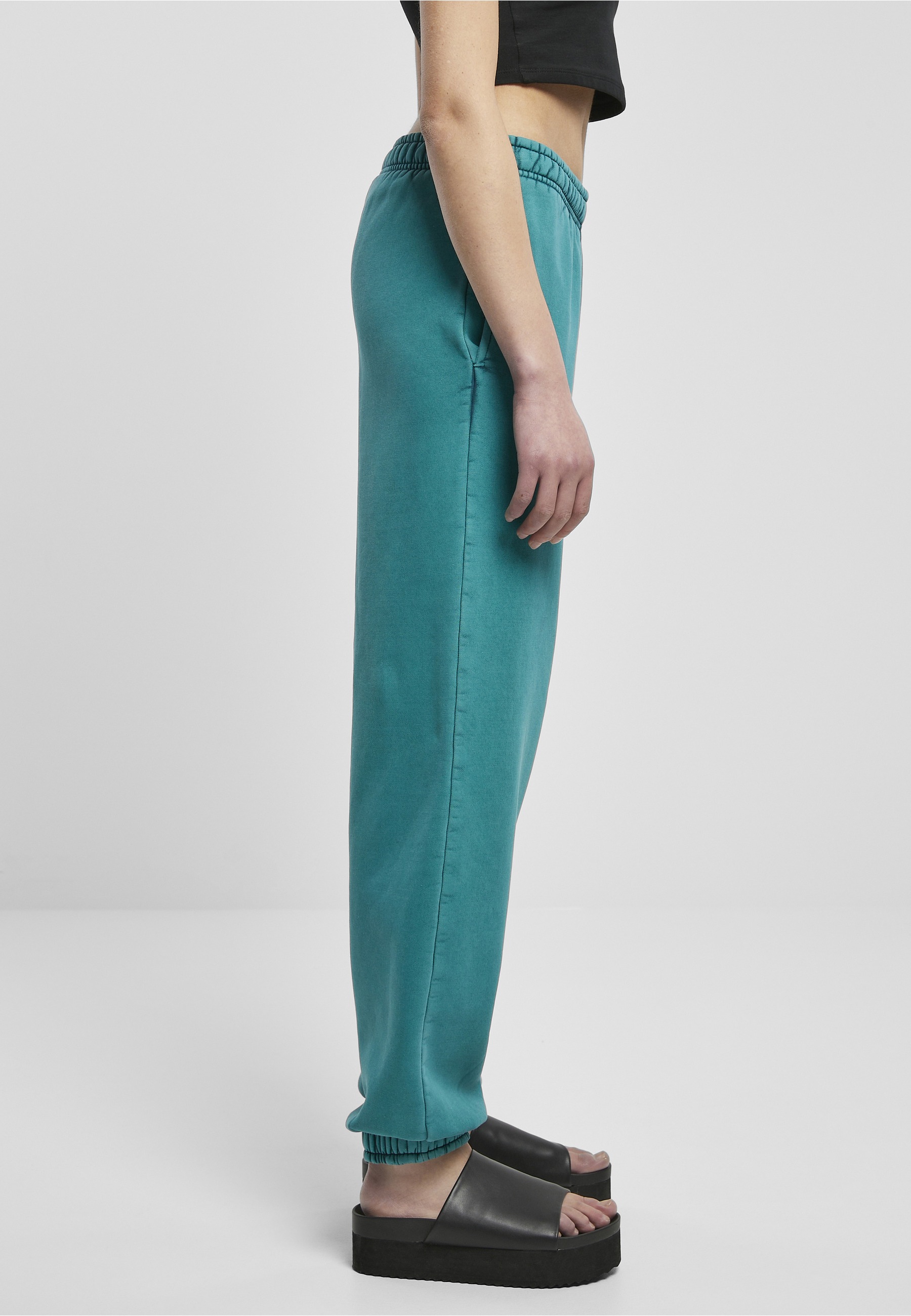 URBAN CLASSICS Jogginghose »Urban Classics Damen Ladies High Waist Stone Washed Sweat Pants«