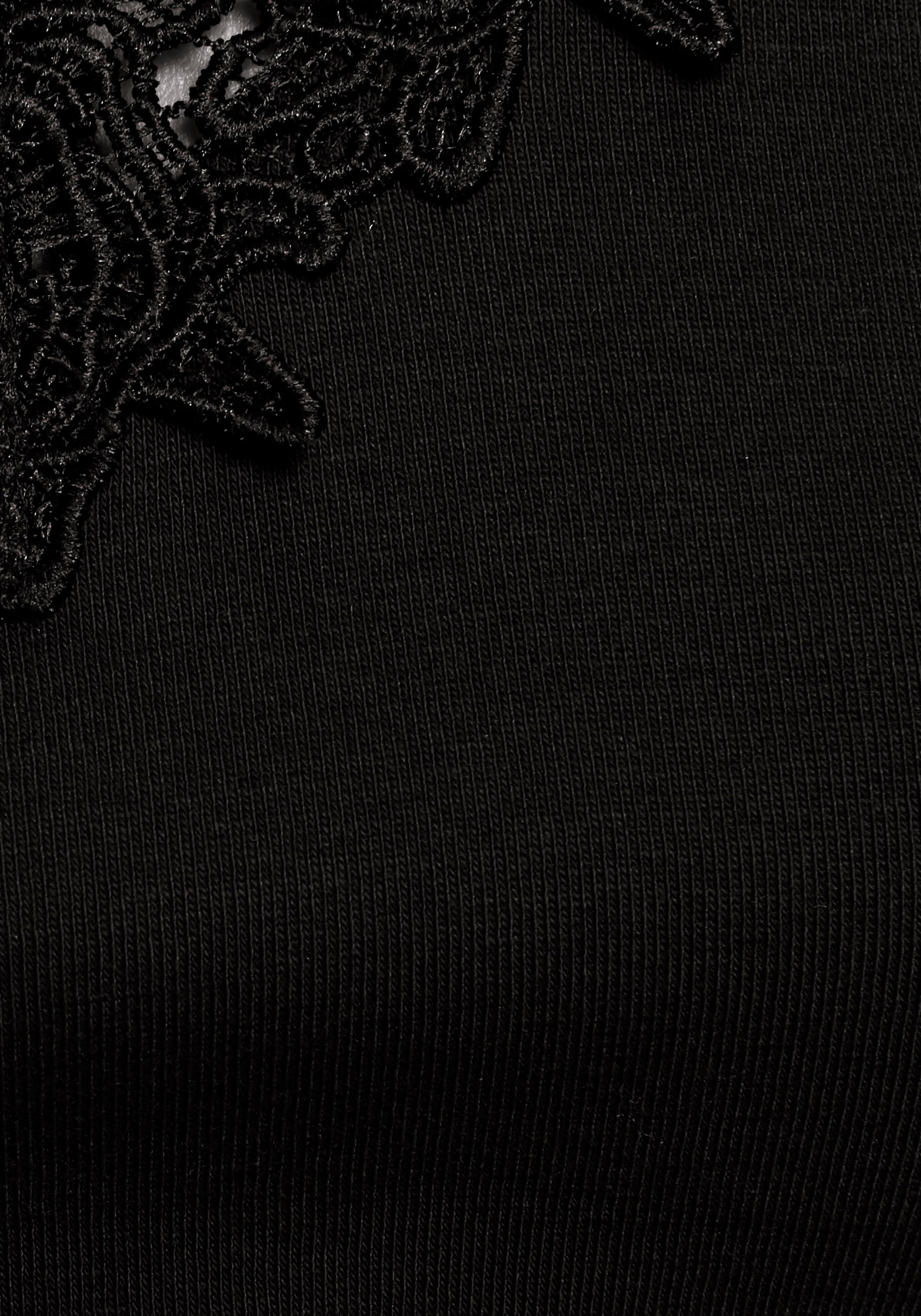 AJC Langarmshirt Langarm,  figurbetont,  mit zauberhafter Spitze