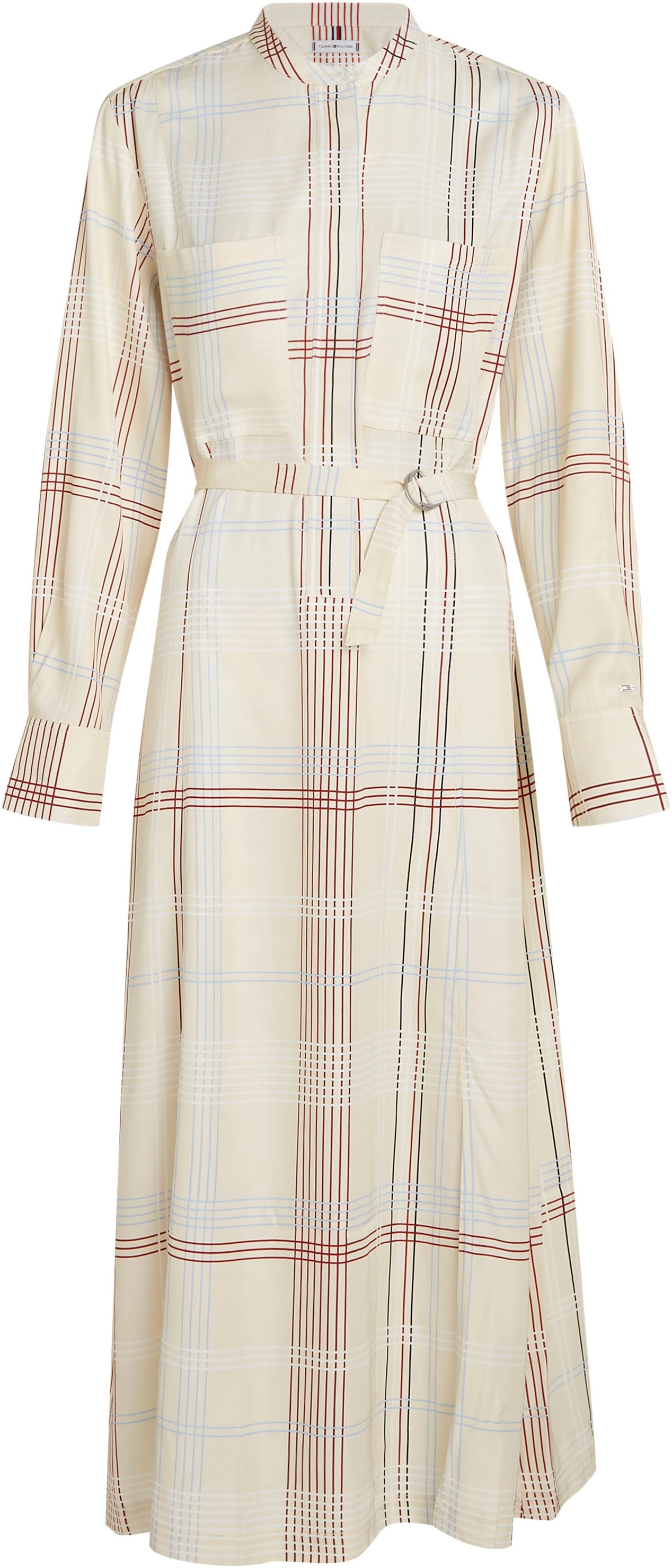 Tommy Hilfiger Blusenkleid »RWB CHECK FLUID MIDI DRESS«, (Global Serie TH WOMEN), im Karodessin