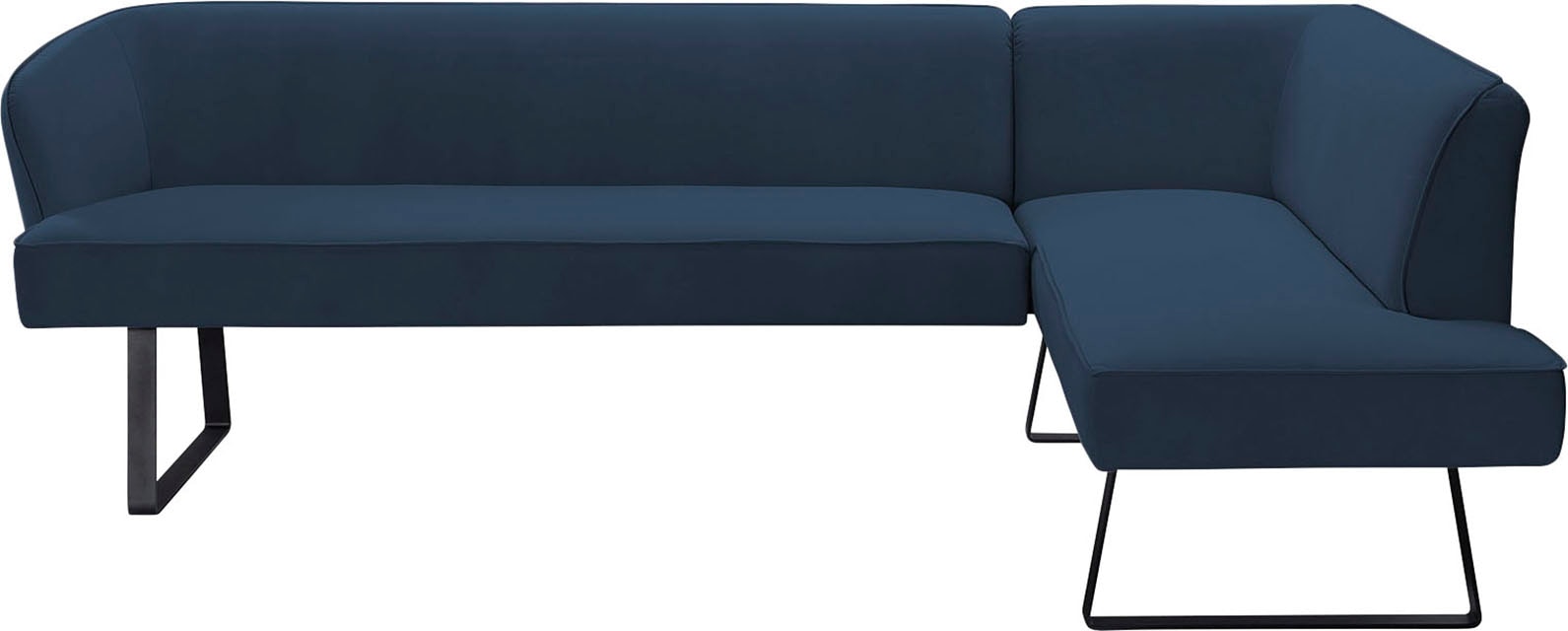 exxpo - sofa fashion Eckbank »Americano«, mit Keder und Metallfüßen, Bezug in verschiedenen Qualitäten