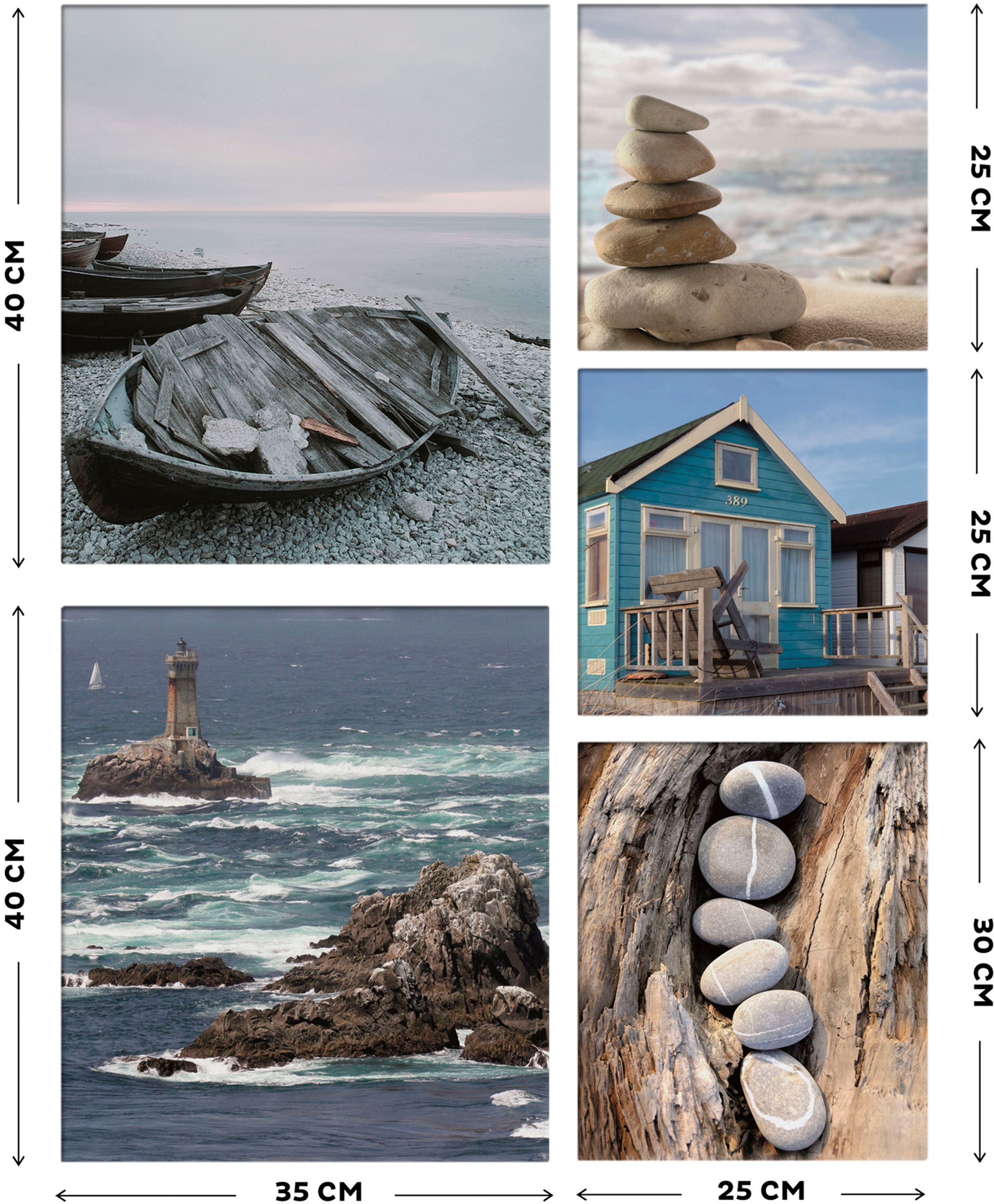 Art for the home Bild »Strand«, Strand, (5 St.)