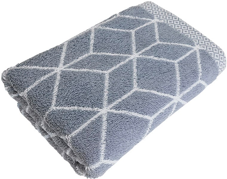 framsohn frottier Handtuch Set »Design Jacquard Prisma« mehrfarbig gewebtem Saum, hergestellt in Österreich grau Jacquard-Walkfrottier, Obermaterial: 