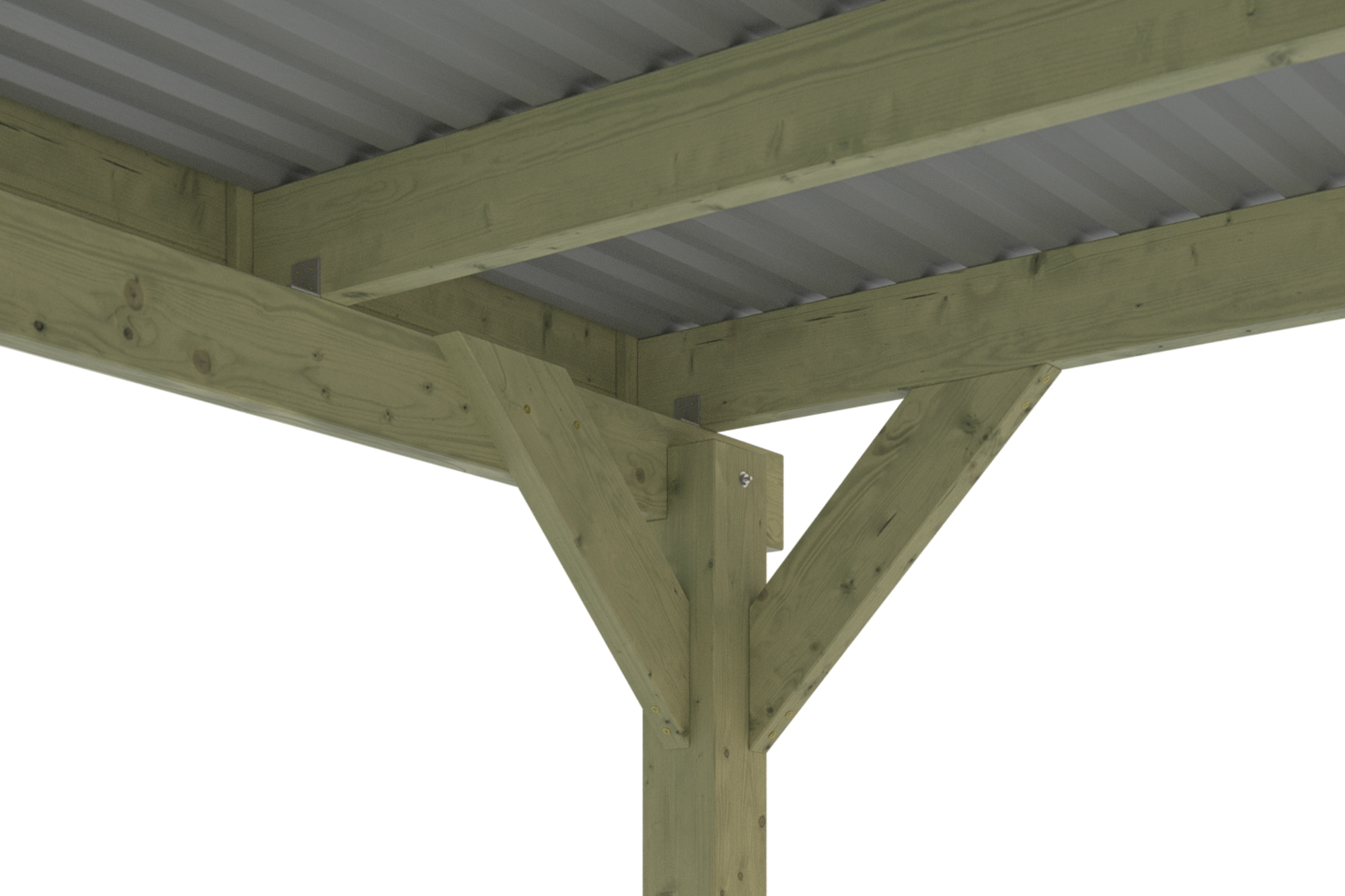 Skanholz Einzelcarport »Friesland Set 11«, Holz, 270 cm, Grün