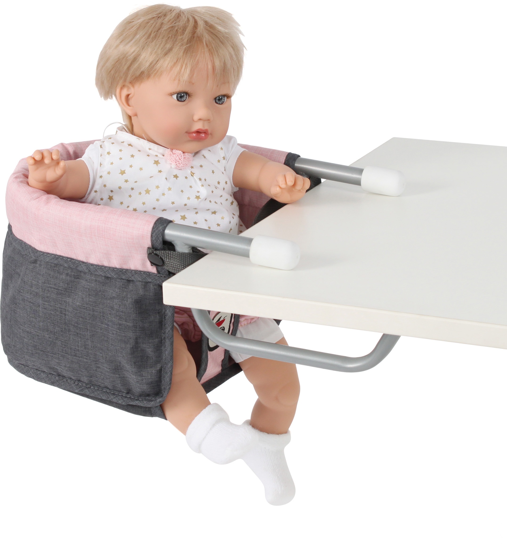 CHIC2000 Puppen-Tischsitz »Grau-Rosa«