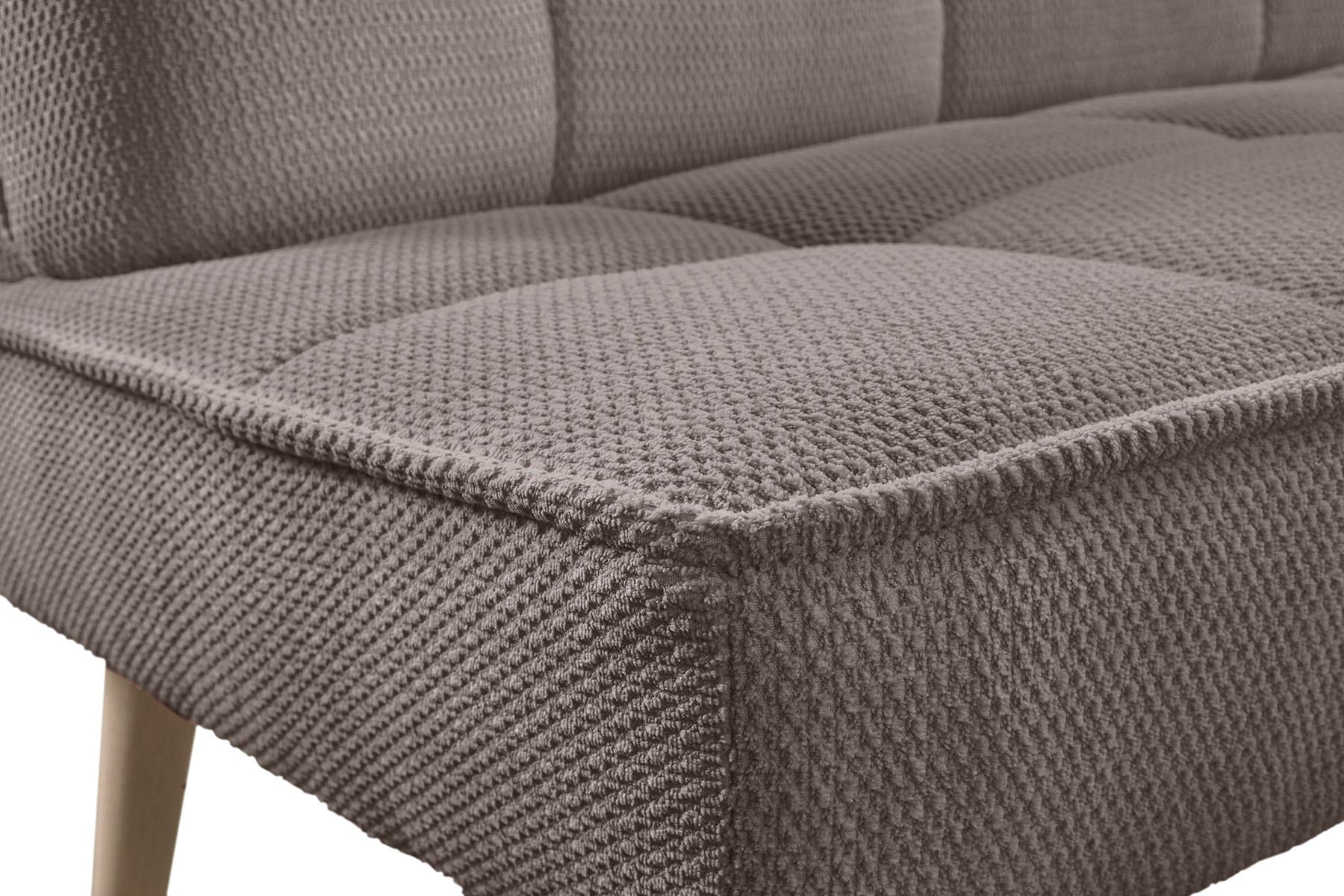 exxpo - sofa fashion Eckbank »Latte« moderne Sitz- und Rückensteppung, bequem und elegant, hoher Holzfuß