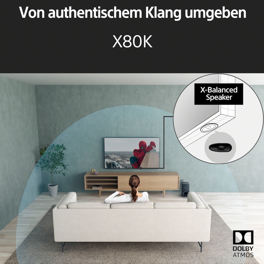Sony LCD-LED Fernseher »KD-43X81K«, 108 cm/43 Zoll, 4K Ultra HD, Google TV-Smart-TV