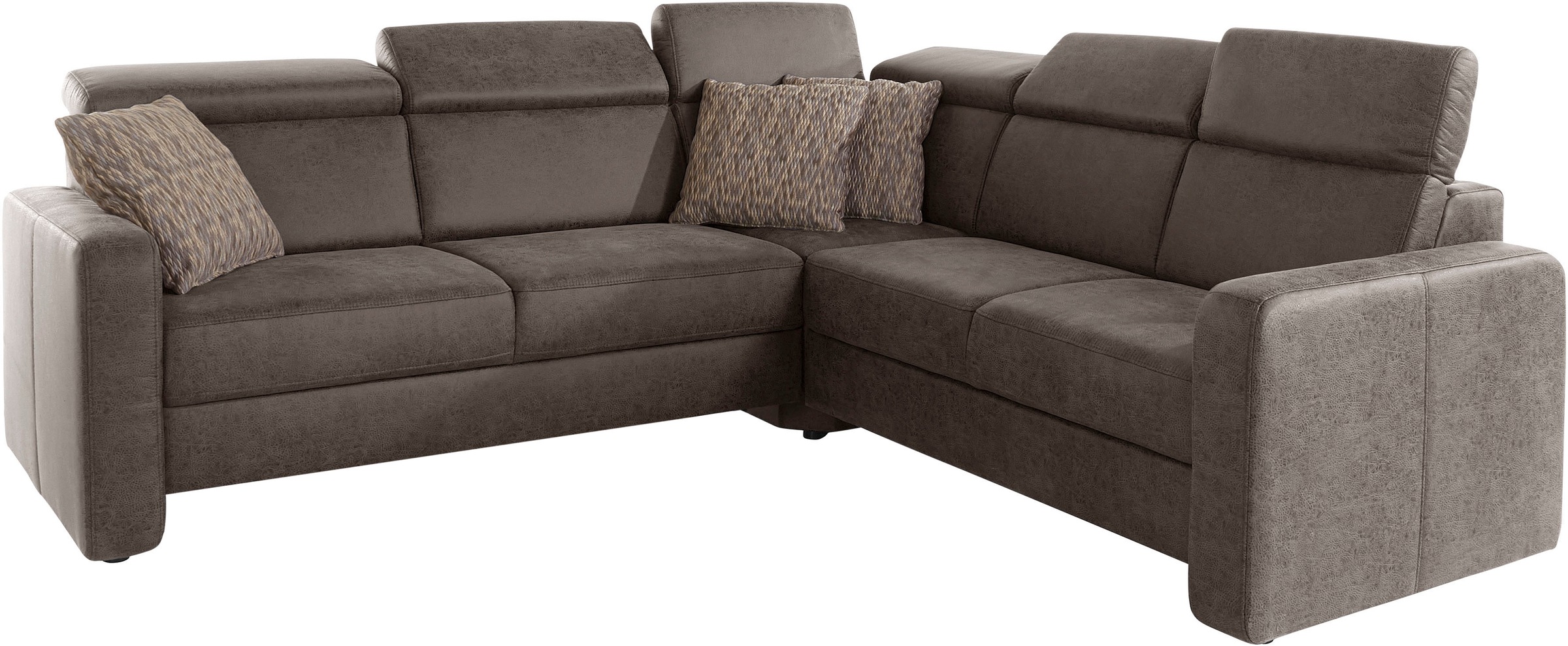 sit&more Ecksofa »Bologna L-Form«, Kopfteilverstellung, wahlweise mit Bettfunktion und Schubkasten