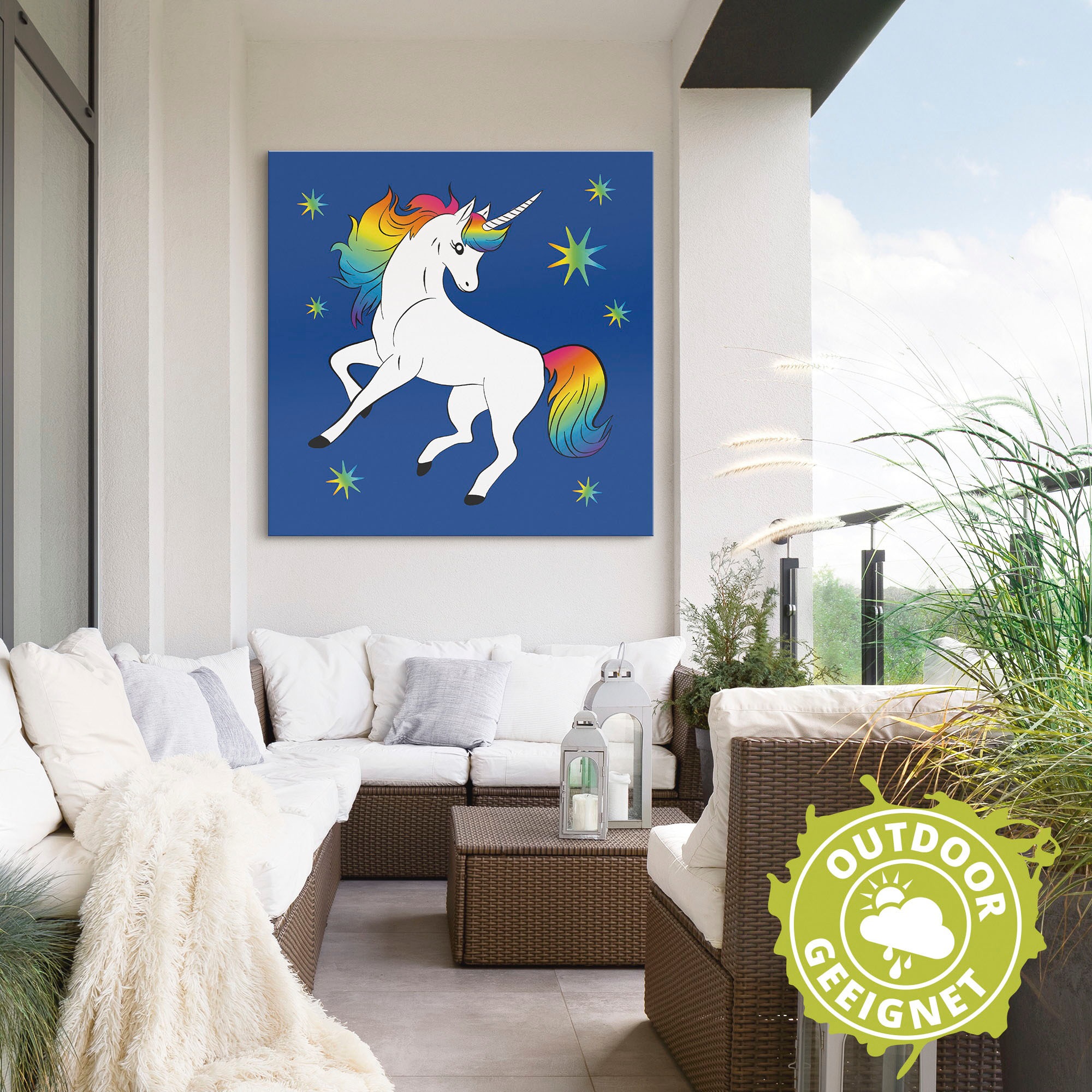 Artland Wandbild »Einhorn«, Tiere, (1 St.), als Alubild, Leinwandbild, Wandaufkleber oder Poster in versch. Größen