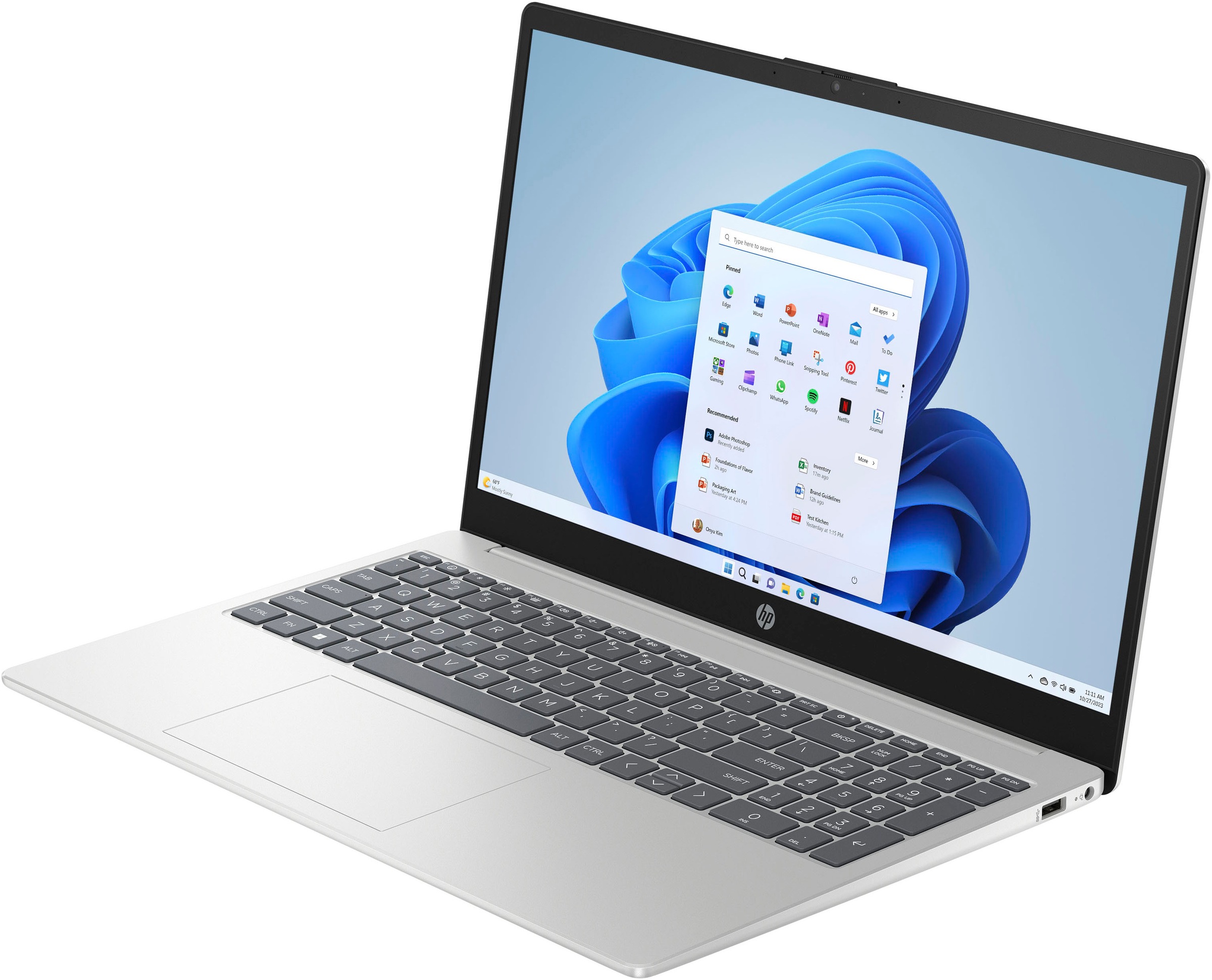 HP Notebook »15-fc0072ng«, 39,6 cm, / 15,6 Zoll, AMD, Ryzen 7, Radeon Graphics, 512 GB SSD