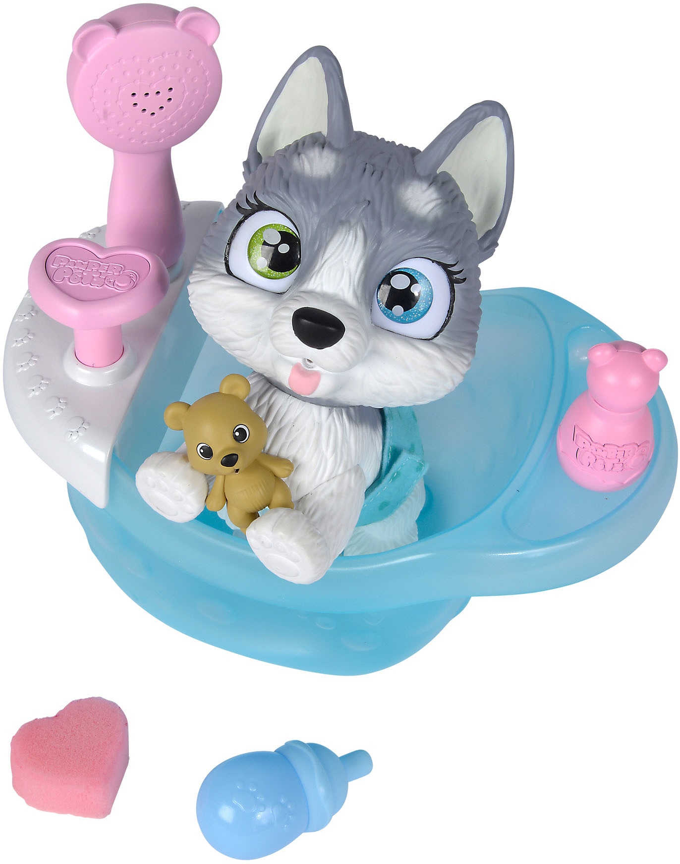 SIMBA Spielfigur »Pamper Petz Husky«, mit Badewanne