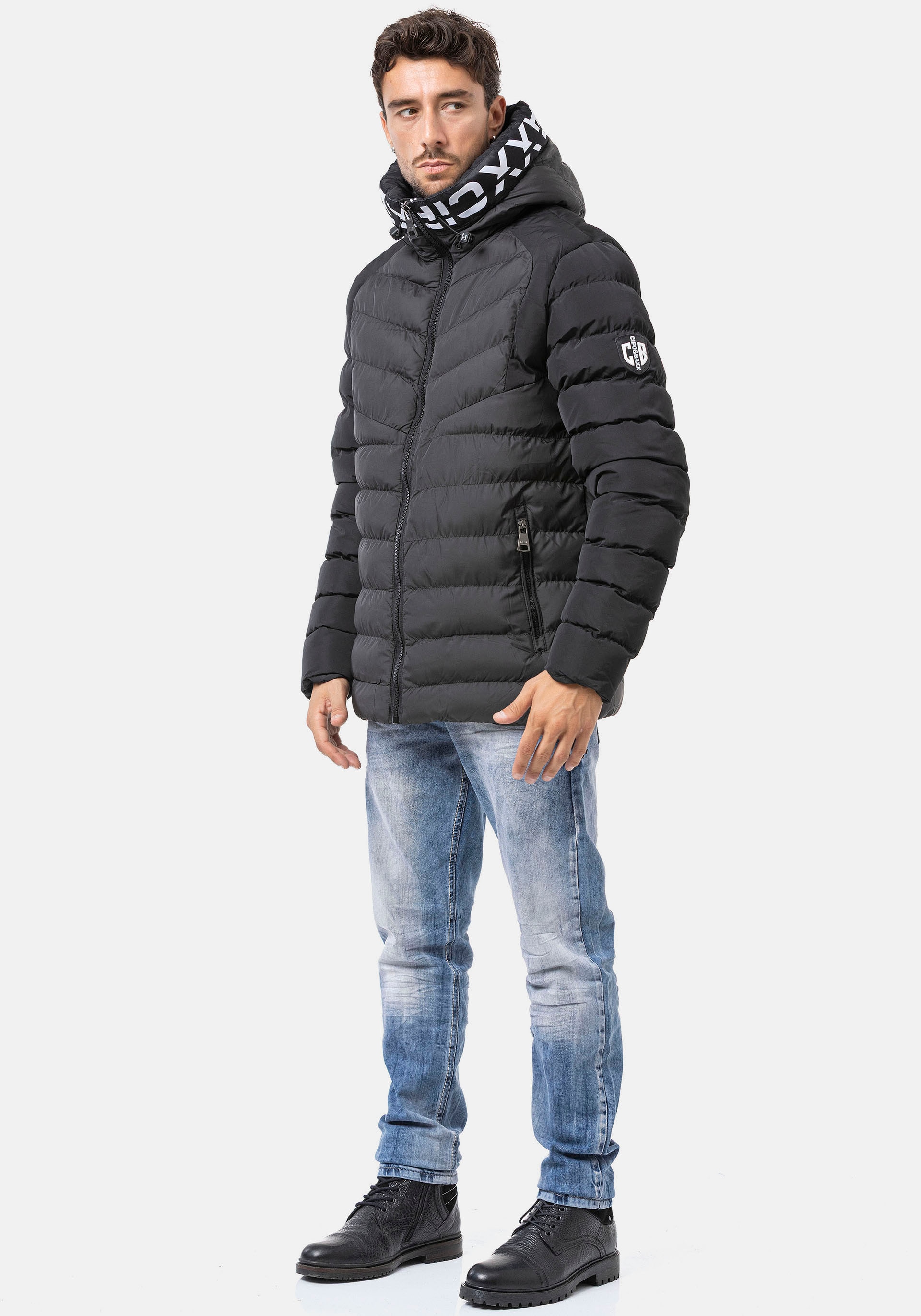 Cipo & Baxx Steppjacke mit Kapuze