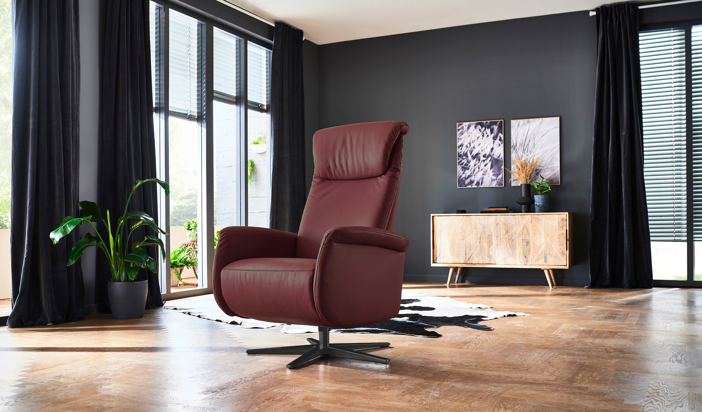 Home affaire Relaxsessel »Cartore Fuß schwarz, manuelle oder motorische Ver günstig online kaufen