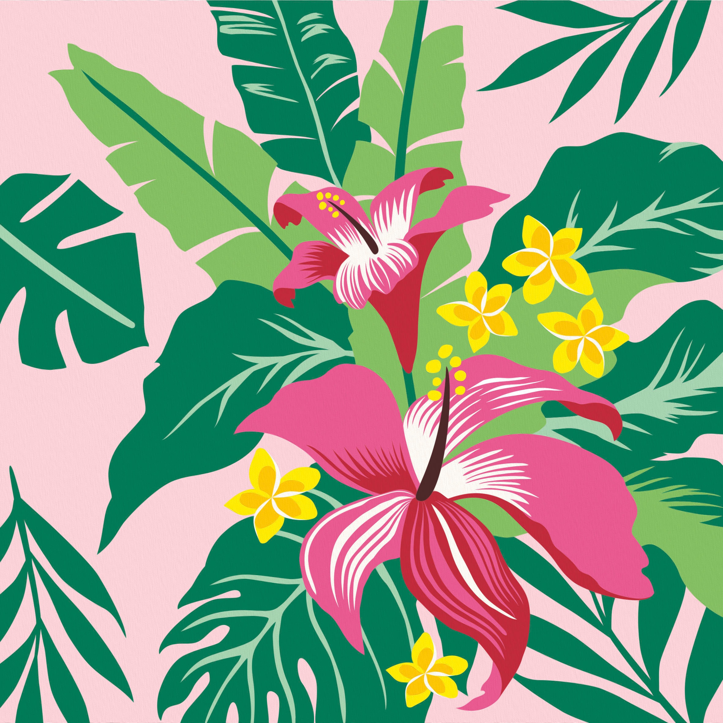 Ravensburger Malen nach Zahlen »Tropical Plants«, Made in Europe
