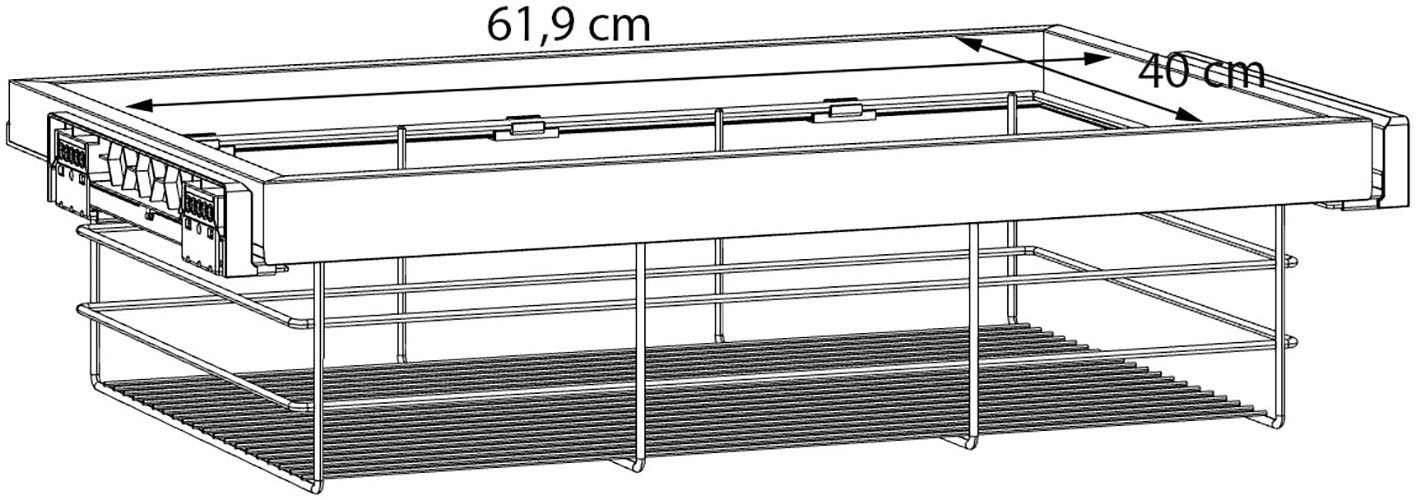 FORTE Inneneinteilung Metallkorb, Ordnung, Übersicht, robuste Konstruktion