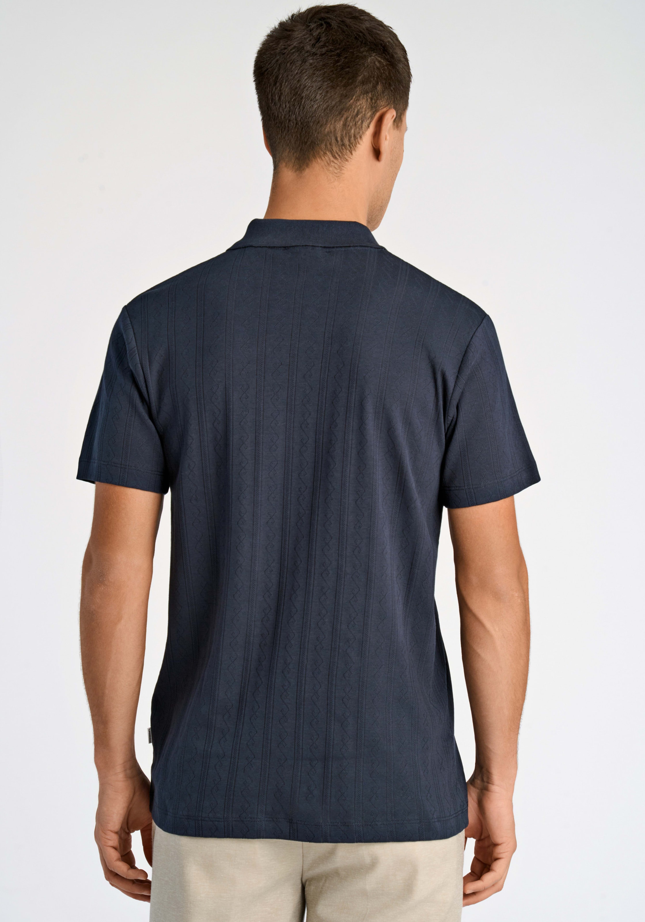 LINDBERGH Poloshirt Sommer-Polo mit feiner Strickstruktur