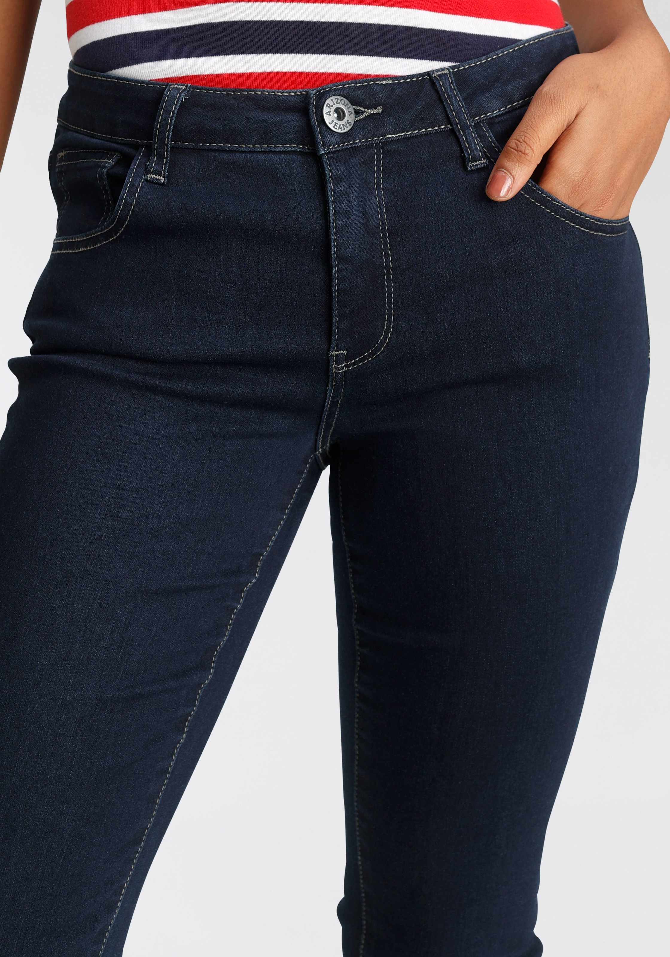 online Skinny-fit-Jeans Waist bestellen Arizona Mid »Ultra-Stretch«,