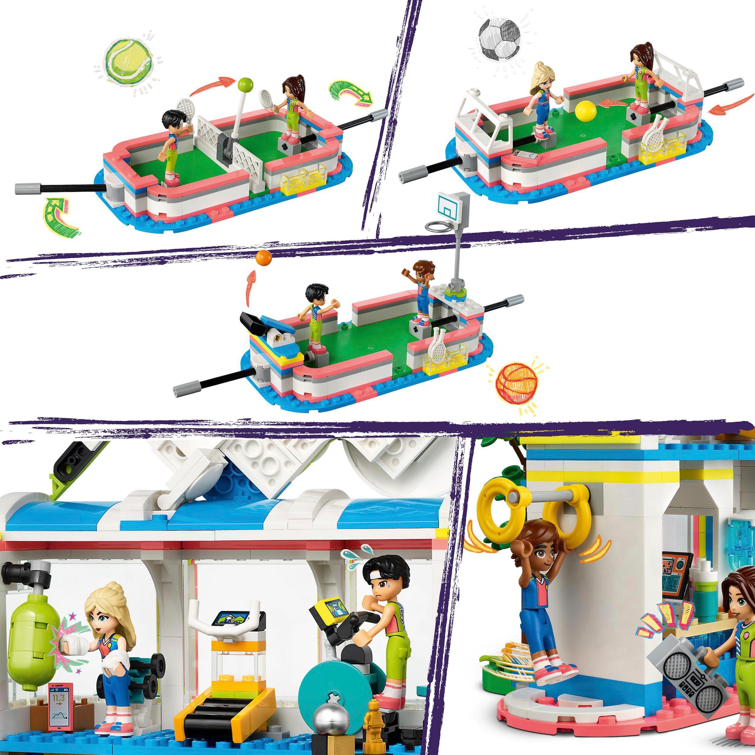 LEGO® Konstruktionsspielsteine »Sportzentrum (41744), LEGO® Friends«, (832 St.), Made in Europe