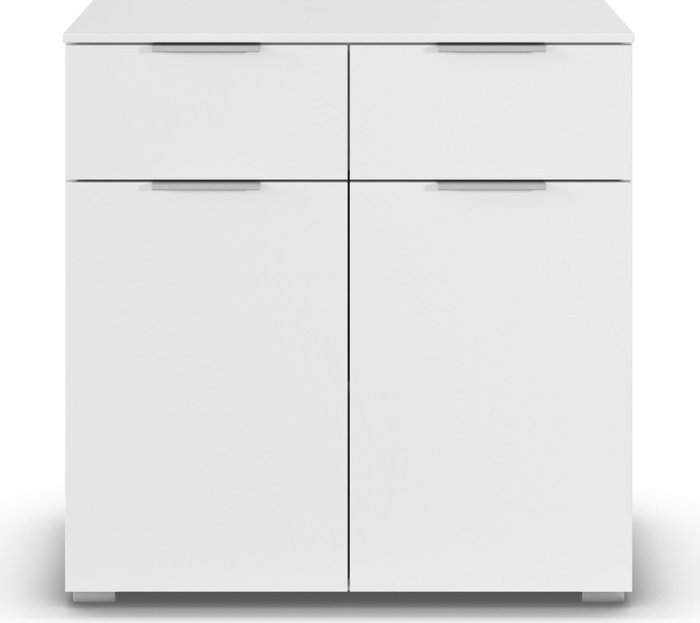 rauch Kombikommode »Sideboard Schubladenkommode CORTONA mit Dekor-Front« Breite 80 cm inkl. Soft-Close-Funktion,  mit 2 Schubladen und 1 verstellbaren Einlegeboden MADE IN GERMANY