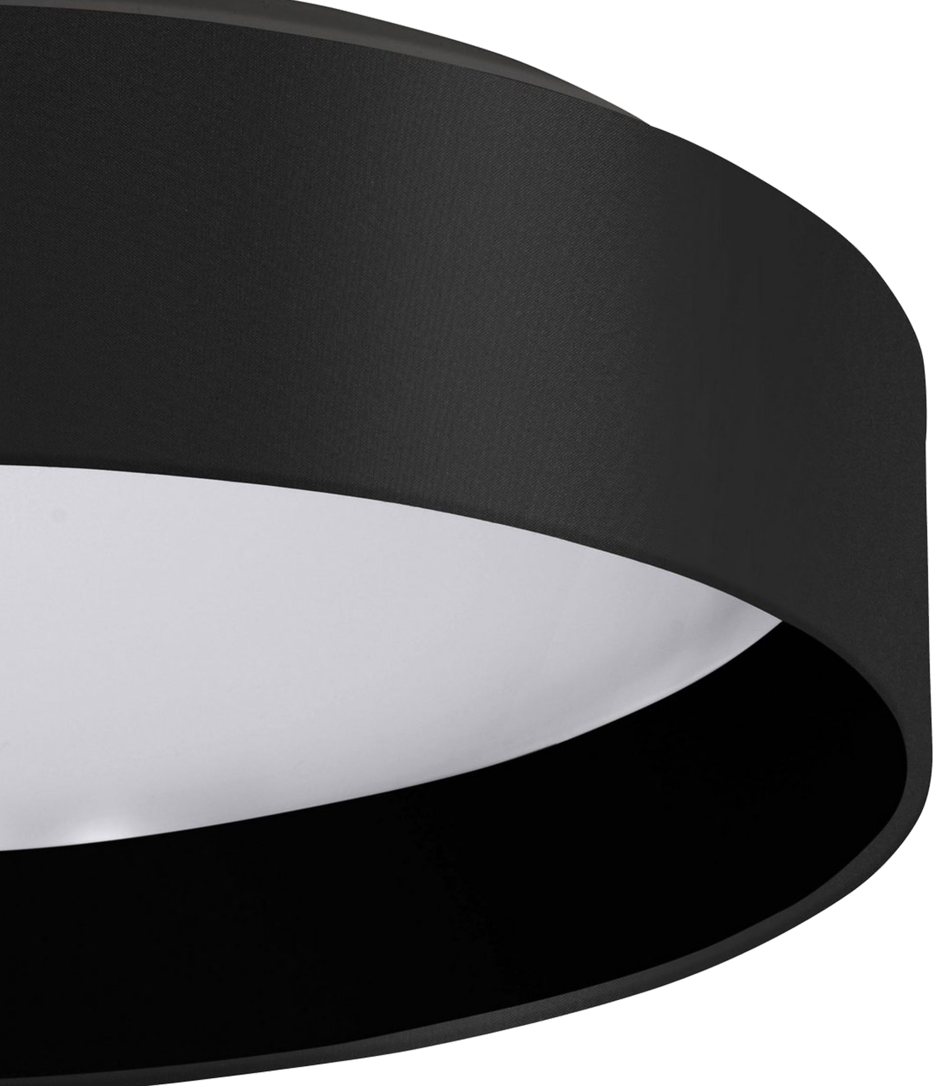 Leonique LED Deckenleuchte »Juria«, 1 flammig, Leuchtmittel LED-Modul | LED fest integriert, Deckenlampe Ø38 x H9 cm mit Textil-/Stoffschirm, CCT, Fernbedienung