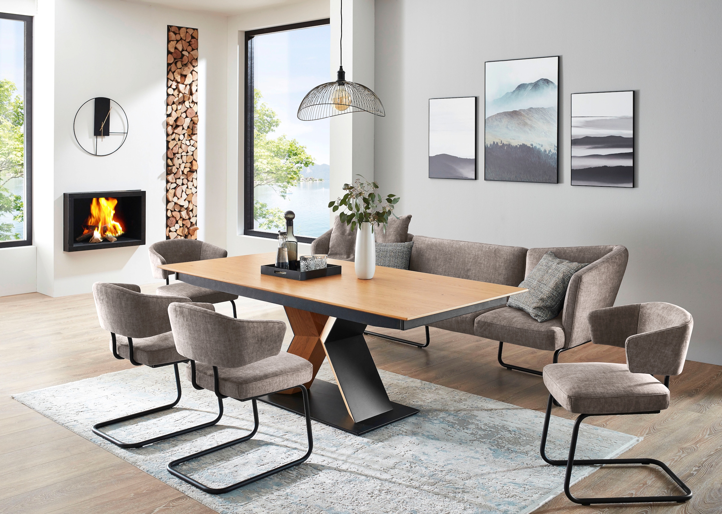 K+W Komfort & Wohnen Essgruppe »Mikkado Tube« 6 Stk. tlg. 4 Freischwinger u günstig online kaufen