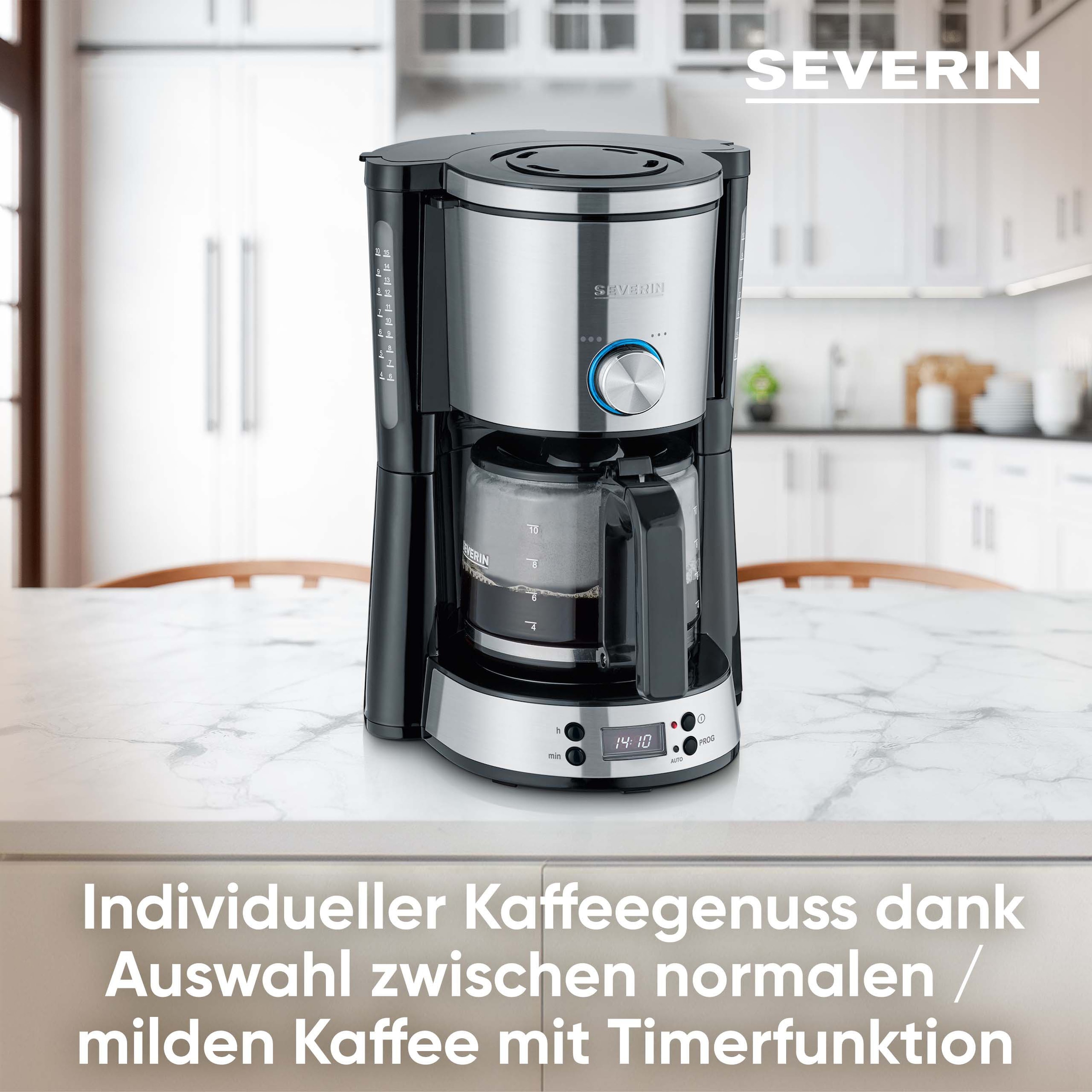 Severin Filterkaffeemaschine »KA 4826« 1,25 l Kaffeekanne 1x4