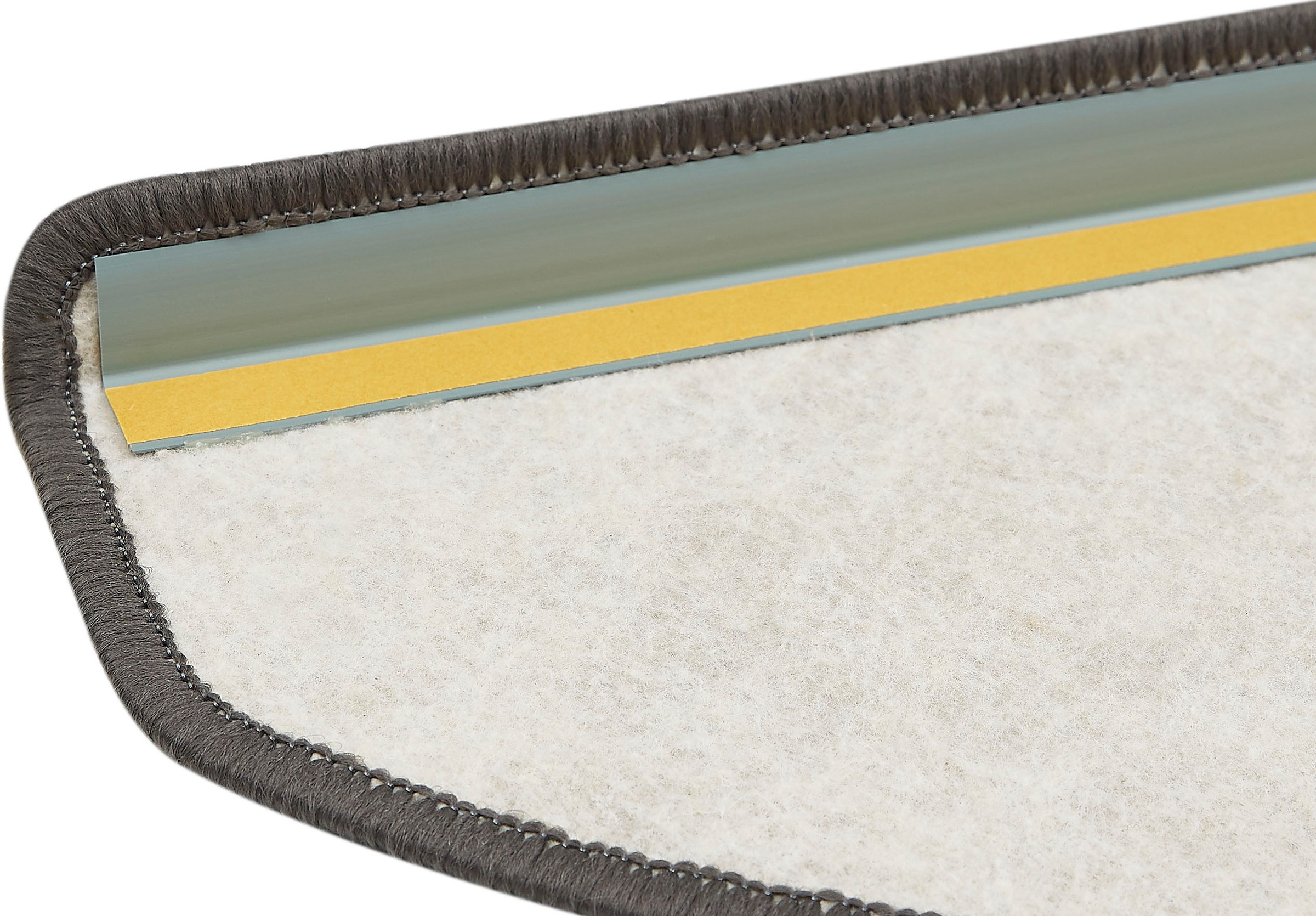 Andiamo Stufenmatte »Parla«, halbrund, 13 mm Höhe, Kurzflor, weicher Velours, selbstklebend, 15 Stück in einem Set