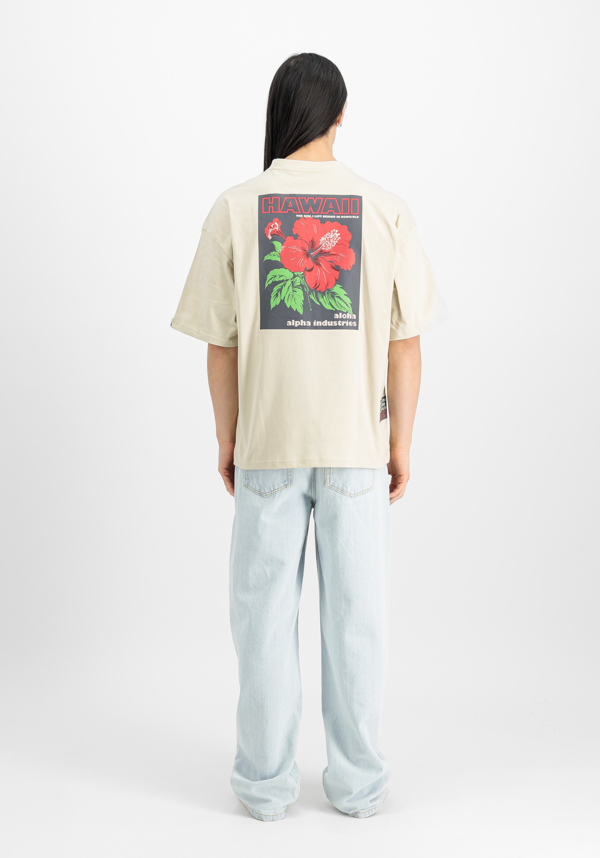 Alpha Industries T-Shirt »Alpha Industries Men - T-Shirts Aloha Flower Backprint T-Shirt«